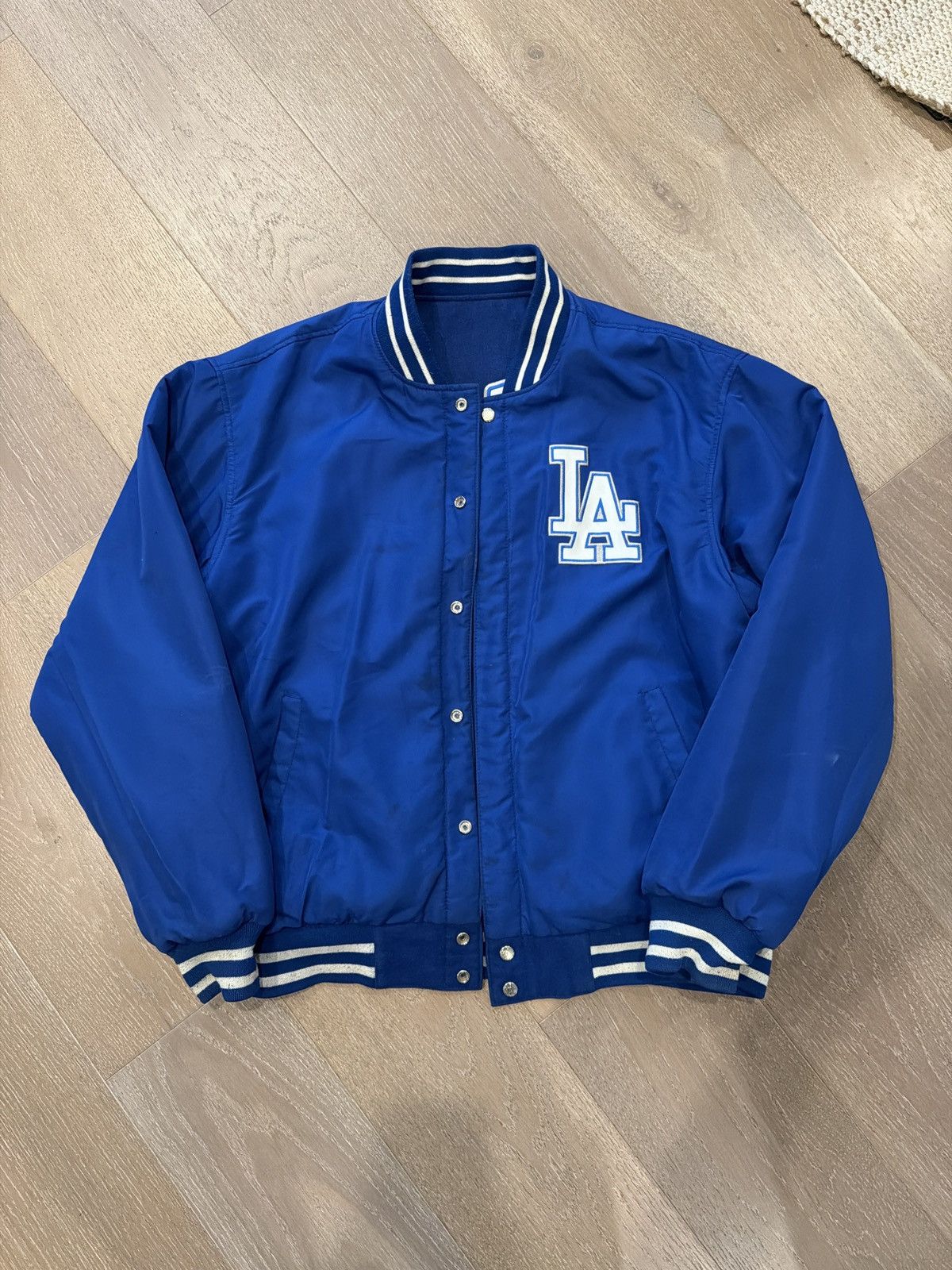 Jeff Hamilton Vintage JH Los Angeles Dodgers Reversible Letterman Jacket Size US L / EU 52-54 / 3 - 7 Thumbnail