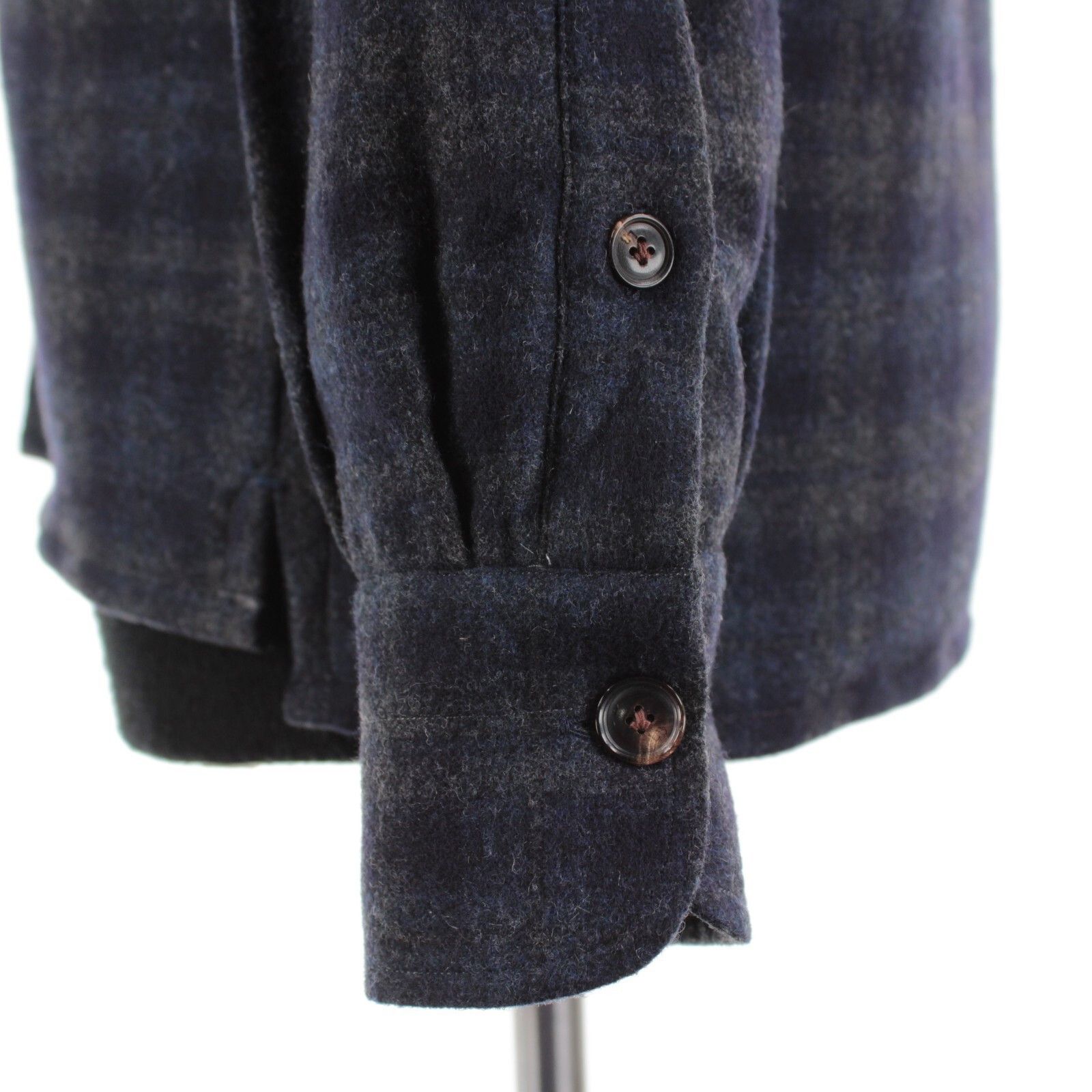 Luciano Barbera Luciano Barbera Overshirt Size S US In Blue Wool Blend Size US S / EU 44-46 / 1 - 3 Thumbnail