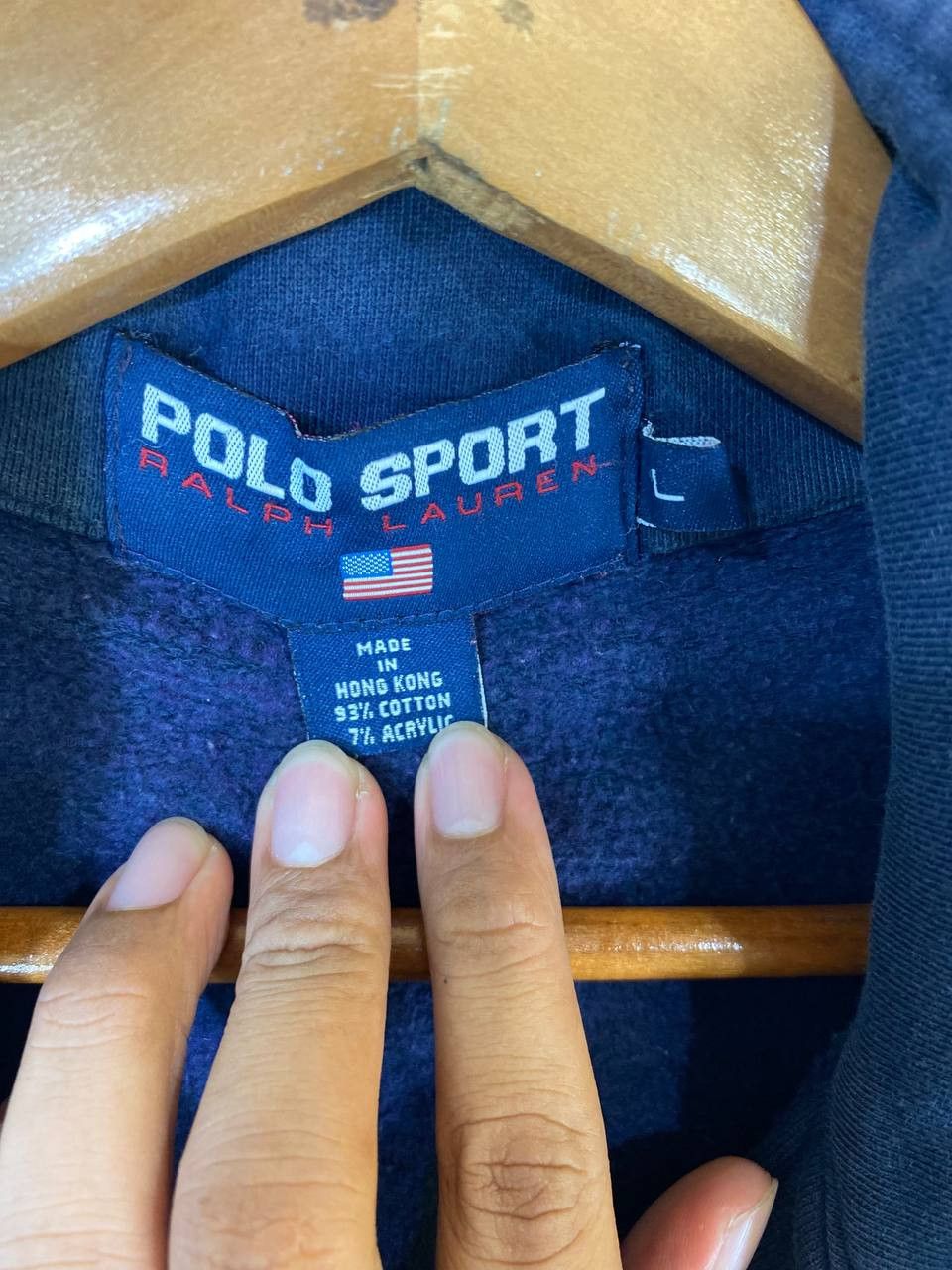 vintage polo sport ralph lauren half zipper jacket