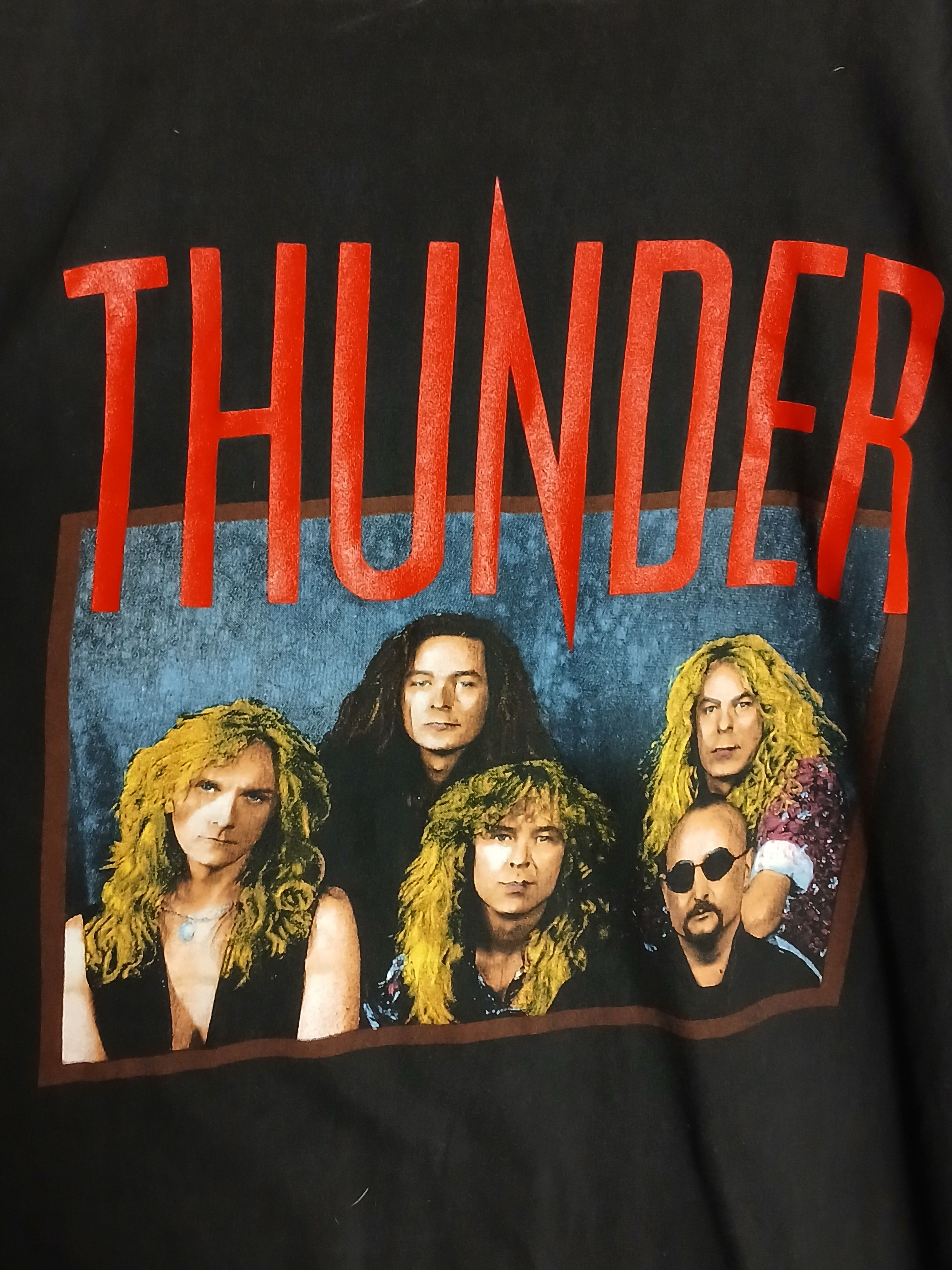 Vintage Vintage 1992 Thunder Laughing All Over The World T-Shirt Size US XL / EU 56 / 4 - 3 Thumbnail