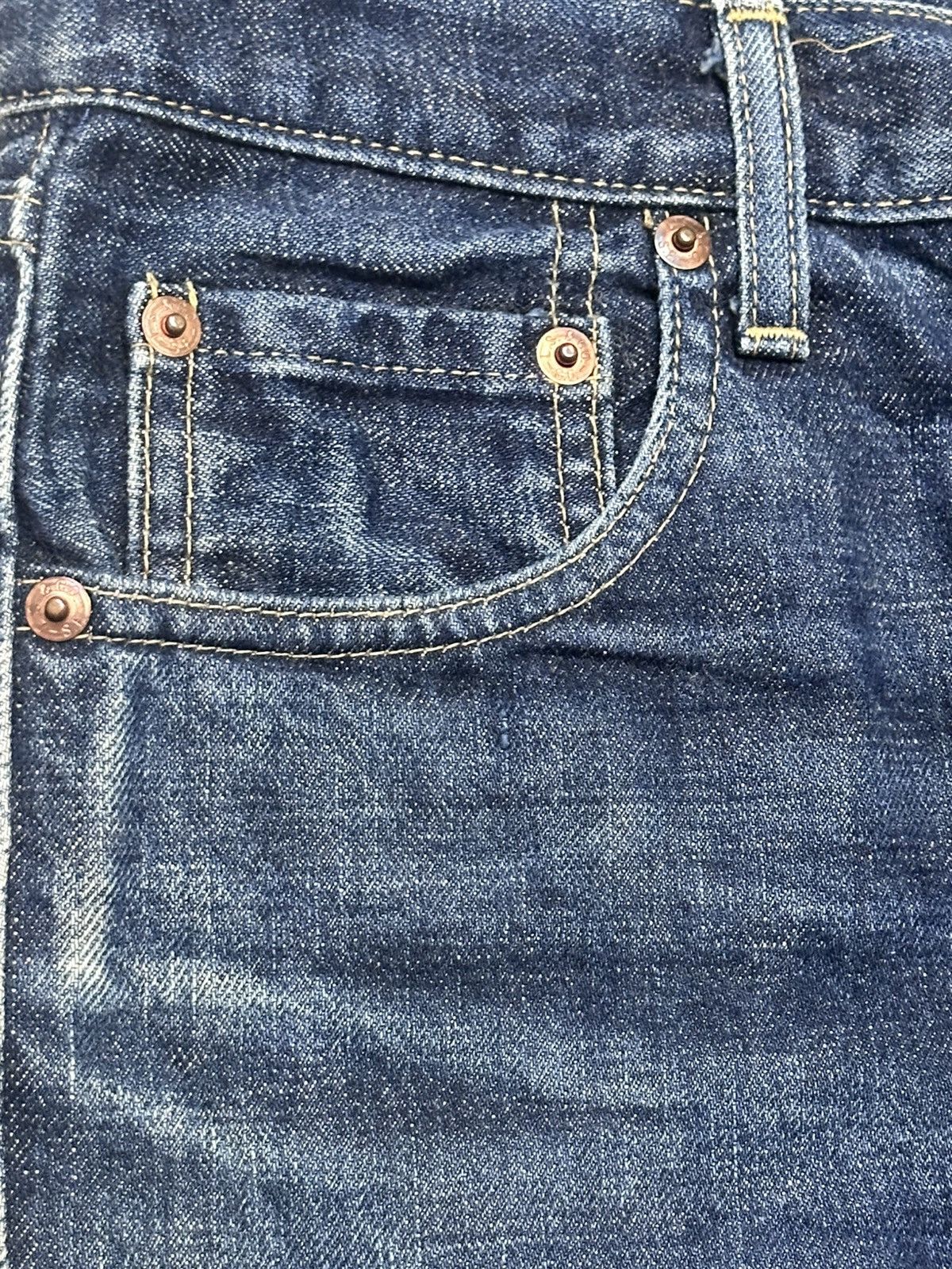 Levi's Vintage Levi’s 702XX Buckleback Selvedge Japan Jeans Big E Size US 31 - 5 Thumbnail