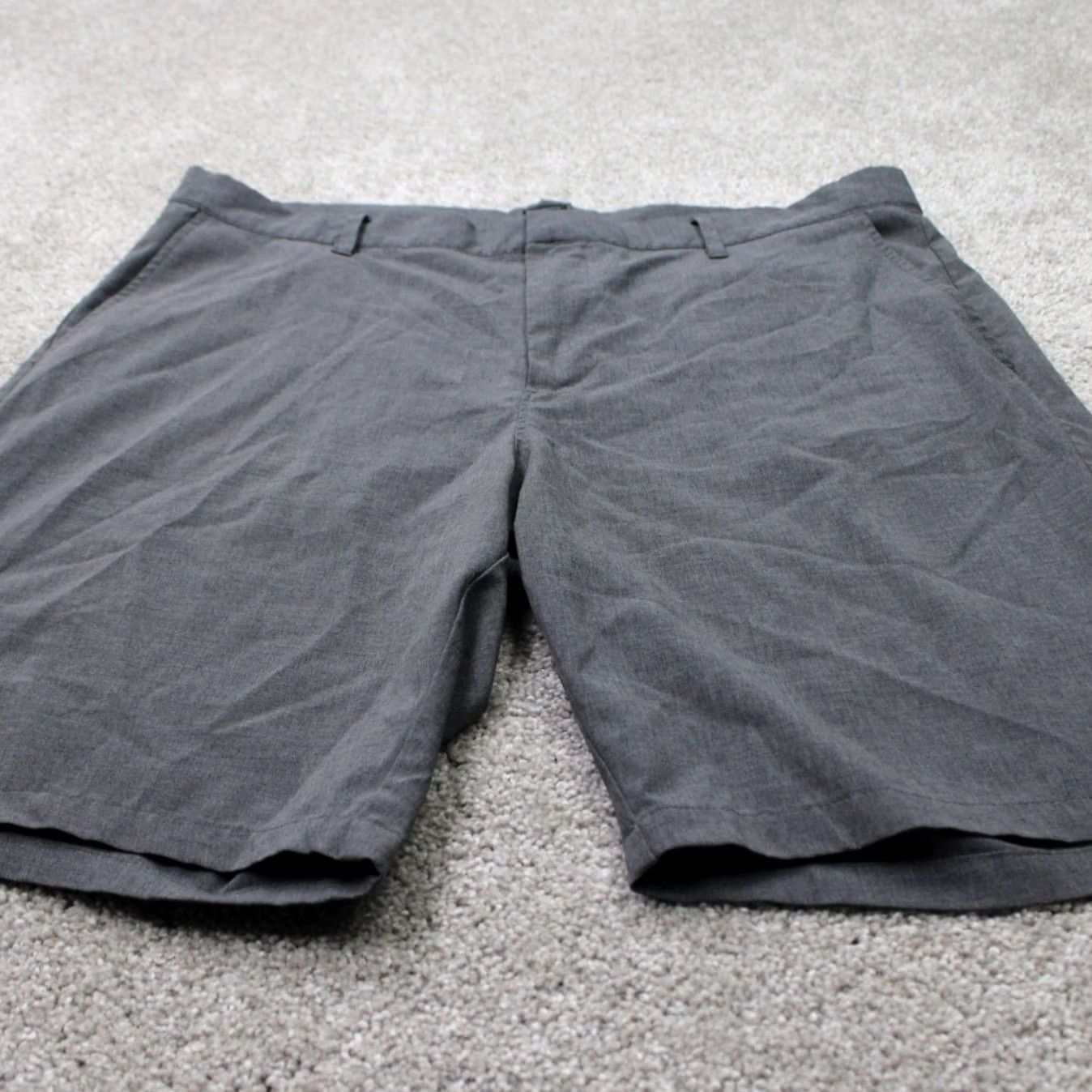 Vintage 14th & Union Mens 38 Gray Polyester Stretch Performance Shorts 9" Inseam Size US 38 / EU 54 - 2 Thumbnail
