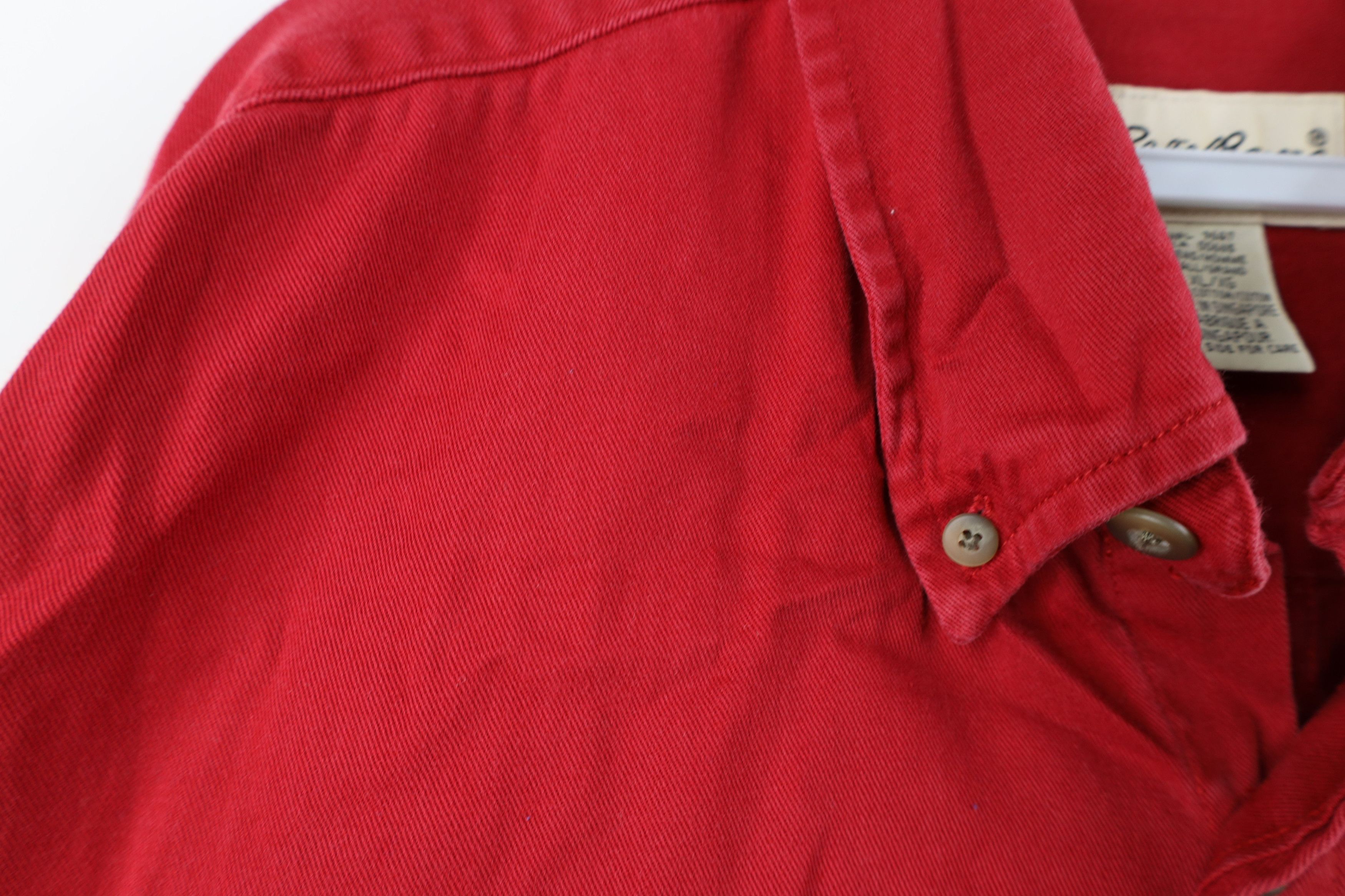 Eddie Bauer Vintage 90s Eddie Bauer Heavyweight Button Down Shirt Red Size US XL / EU 56 / 4 - 7 Thumbnail