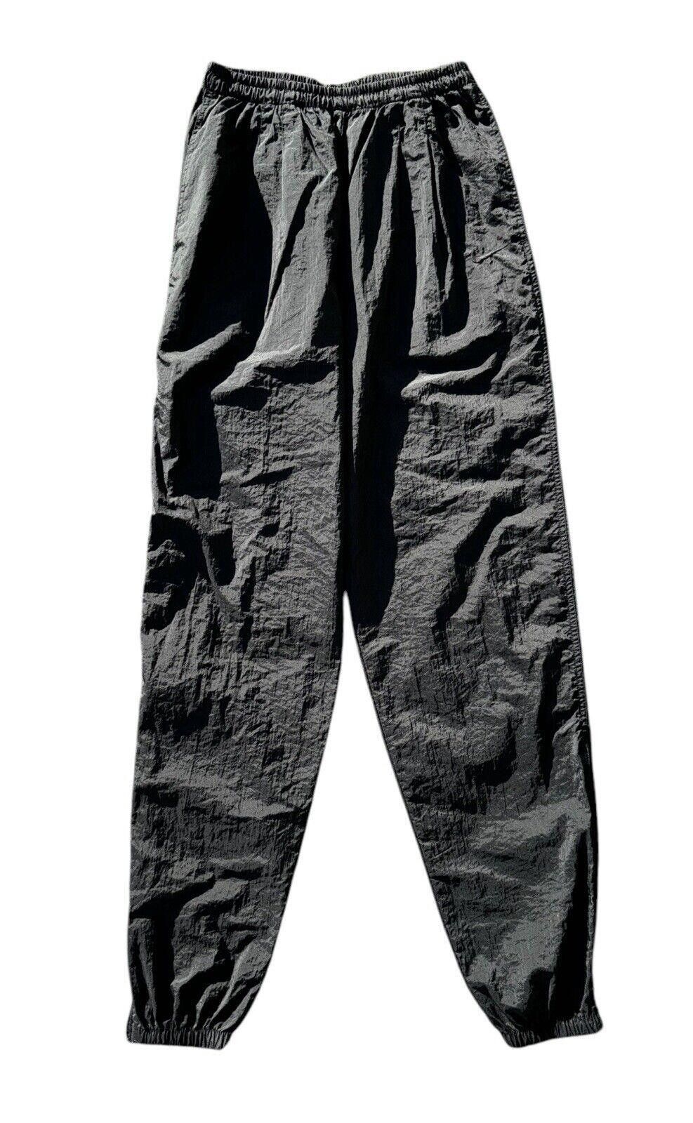 Nike Vintage Nike 90s Black Nylon Baggy Embroidered Track Pants L Size US 34 / EU 50 - 1 Thumbnail