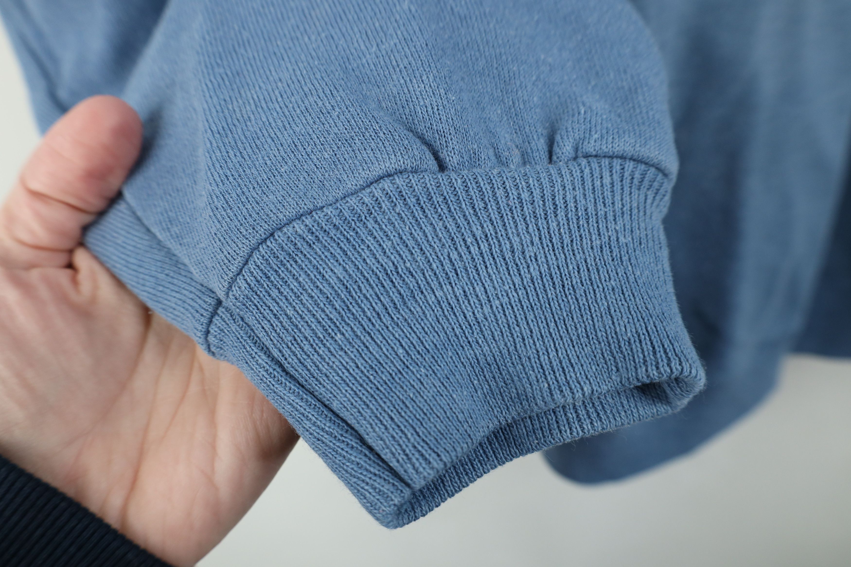 Vintage Vintage 90s Streetwear Blank Crewneck Sweatshirt Blue USA Size XL / US 12-14 / IT 48-50 - 5 Thumbnail