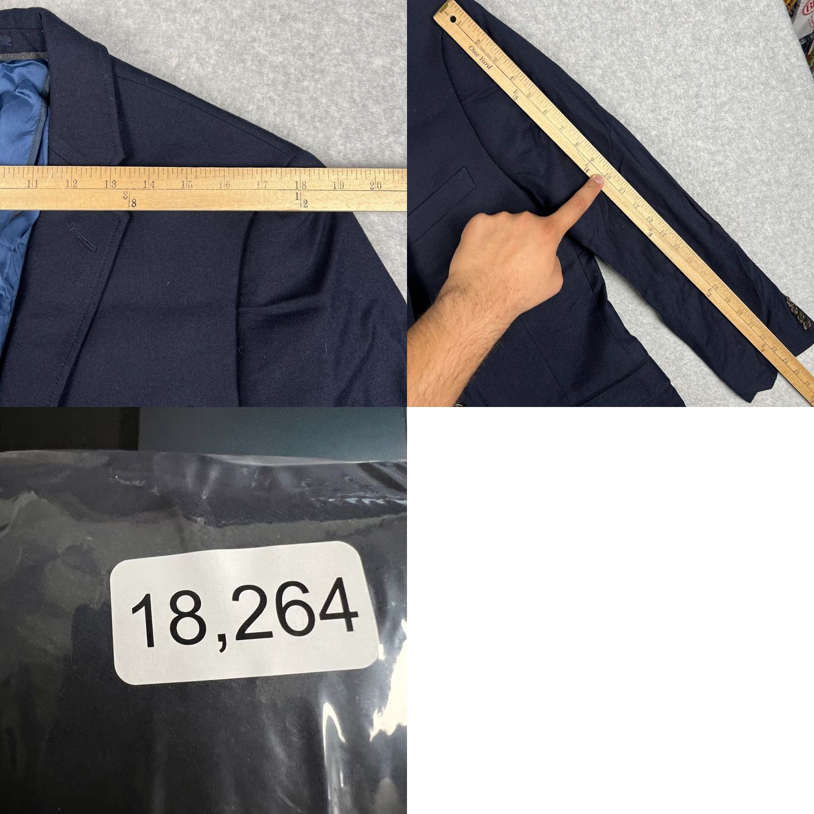 J.Crew J Crew Ludlow Mens 40L Blue Wool Sport Coat Blazer Suit Jacket American Woolen Size 40R - 8 Thumbnail