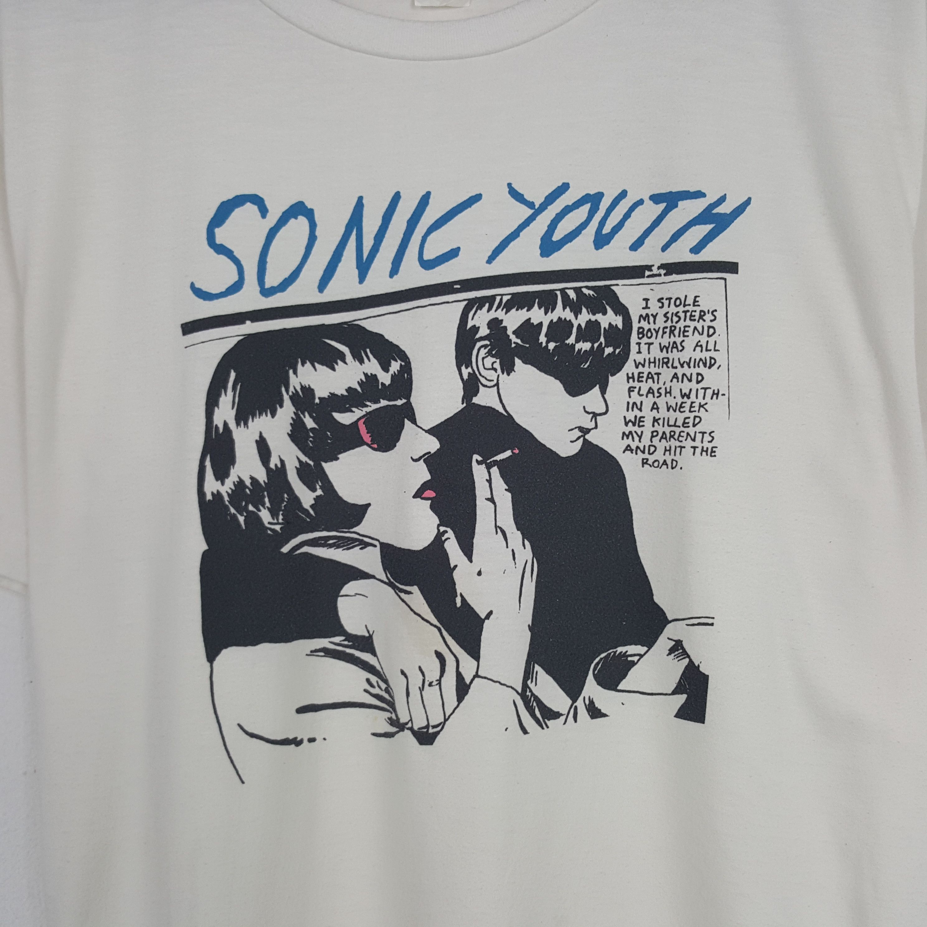 Band Tees × Vintage Vintage Sonic Youth American Rock Band Tshirt Size US M / EU 48-50 / 2 - 2 Thumbnail