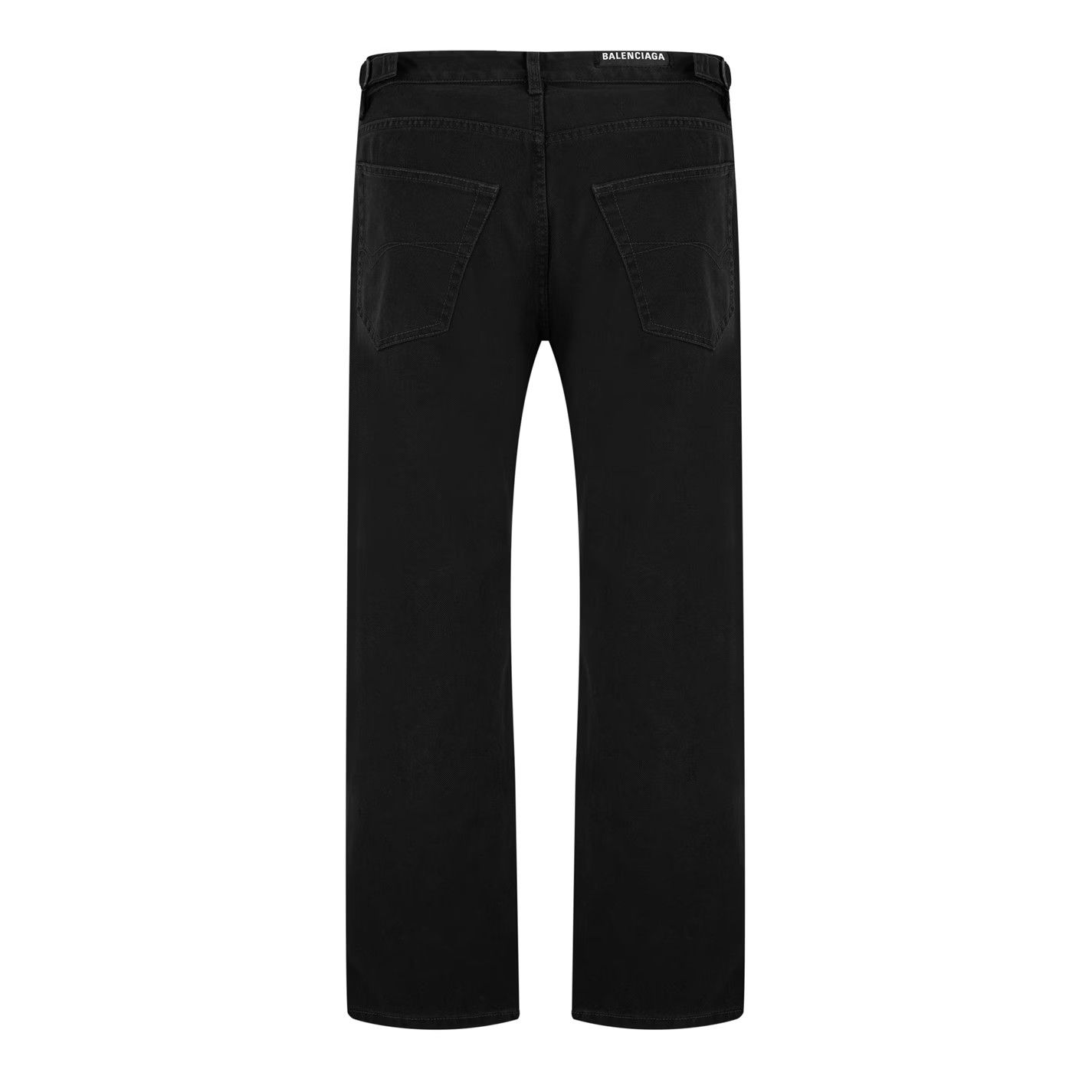 Balenciaga o1g2r1mq0226 Loose Fit Buckle Pants In Black Size US 32 / EU 48 - 2 Thumbnail