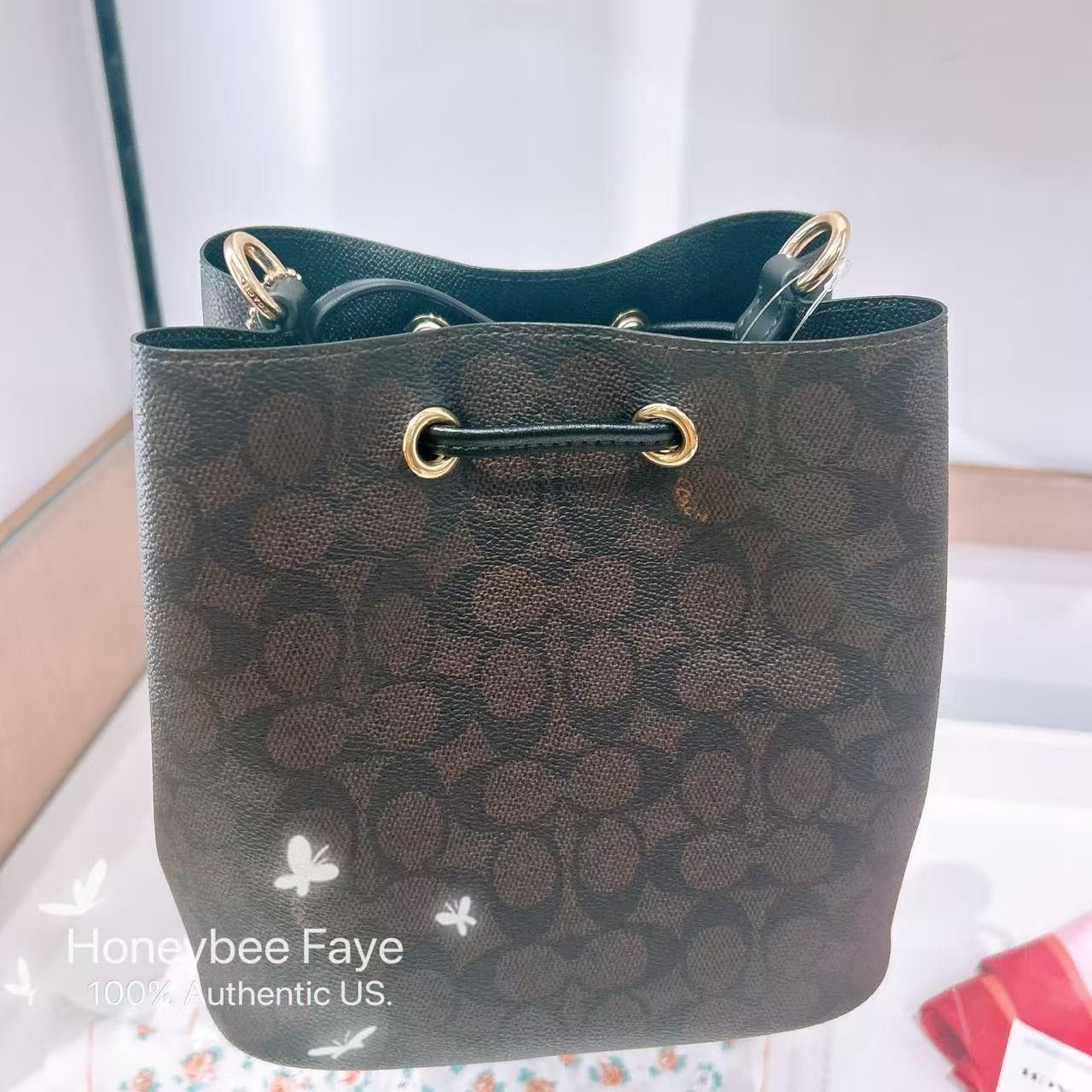 Coach NWT Coach Rowan Bucket Bag In Signature Canvas CBH07 Size ONE SIZE - 3 Thumbnail