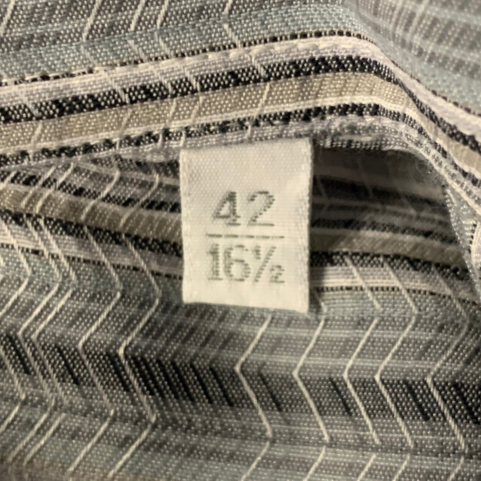 Missoni MISSONI Grey Multi-Color Zig Zag Stripe Long Sleeve Shirt Size US L / EU 52-54 / 3 - 6 Thumbnail