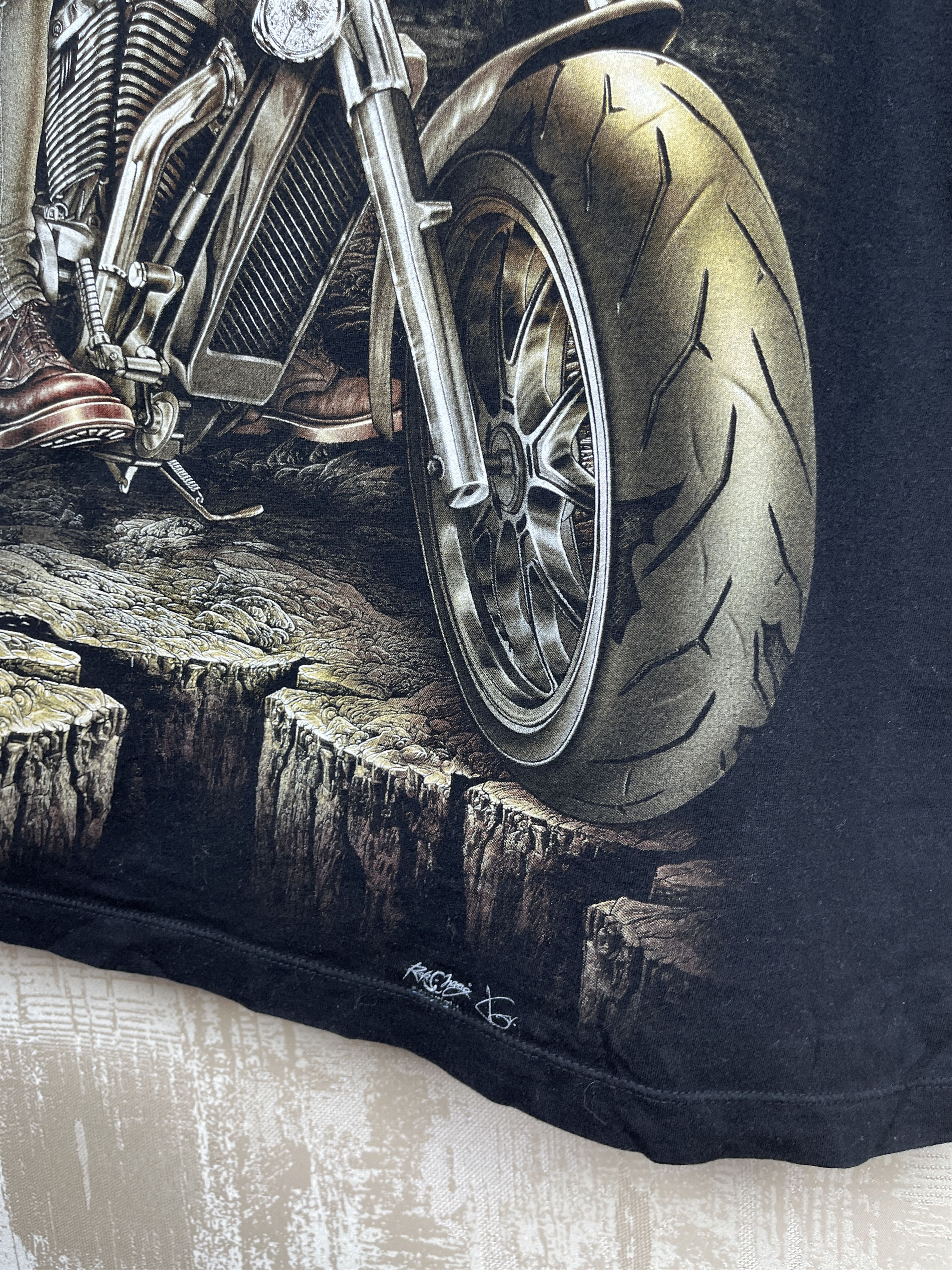 Vintage Rock Chang Skull Biker Motorcycle Chopper Vintage T-shirt Size US L / EU 52-54 / 3 - 14 Thumbnail