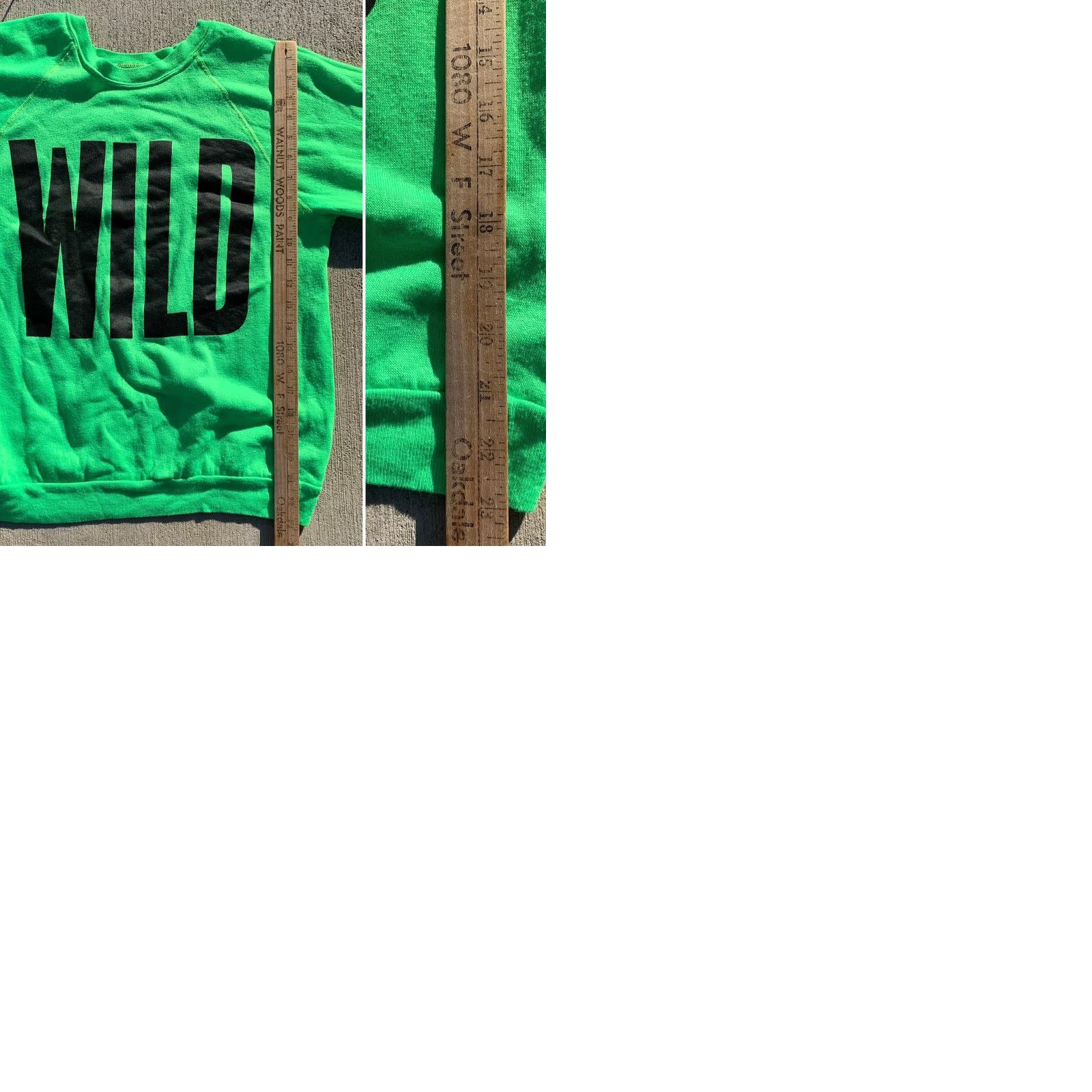 Vintage VINTAGE Sneakers Sweatshirt Raglan 80s 1980s Green Graphic Print Men M Cold Weather Pullover Shirt/Sweatshirt Size US M / EU 48-50 / 2 - 12 Thumbnail