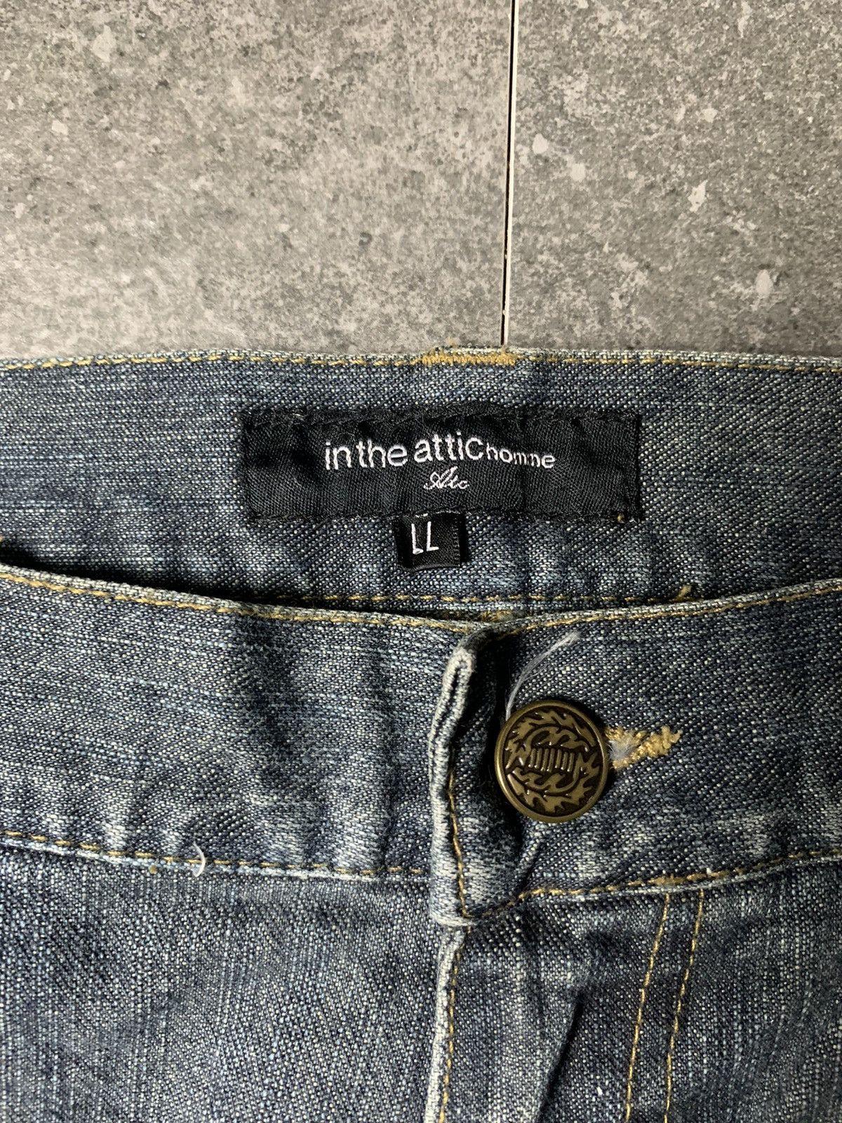 Japanese Brand 2000s In The Attic Homme Japan Lace Up Flared Jeans Size US 32 / EU 48 - 6 Thumbnail