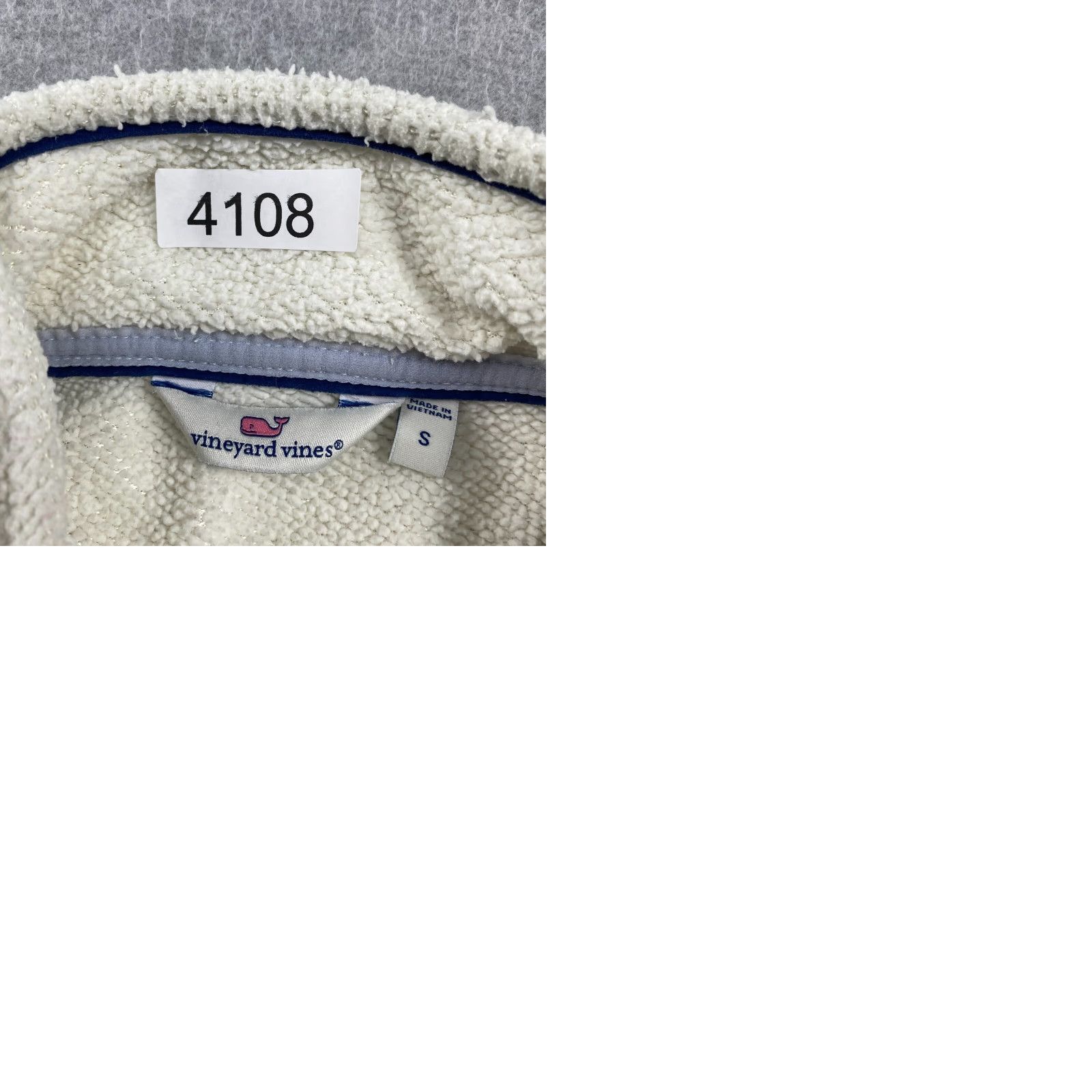 Vineyard Vines VINEYARD VINES Shep Sweater Womens S White Mock Neck 1/4 Zip Pullover Fleece Casual Shirt Size S / US 4 / IT 40 - 10 Thumbnail