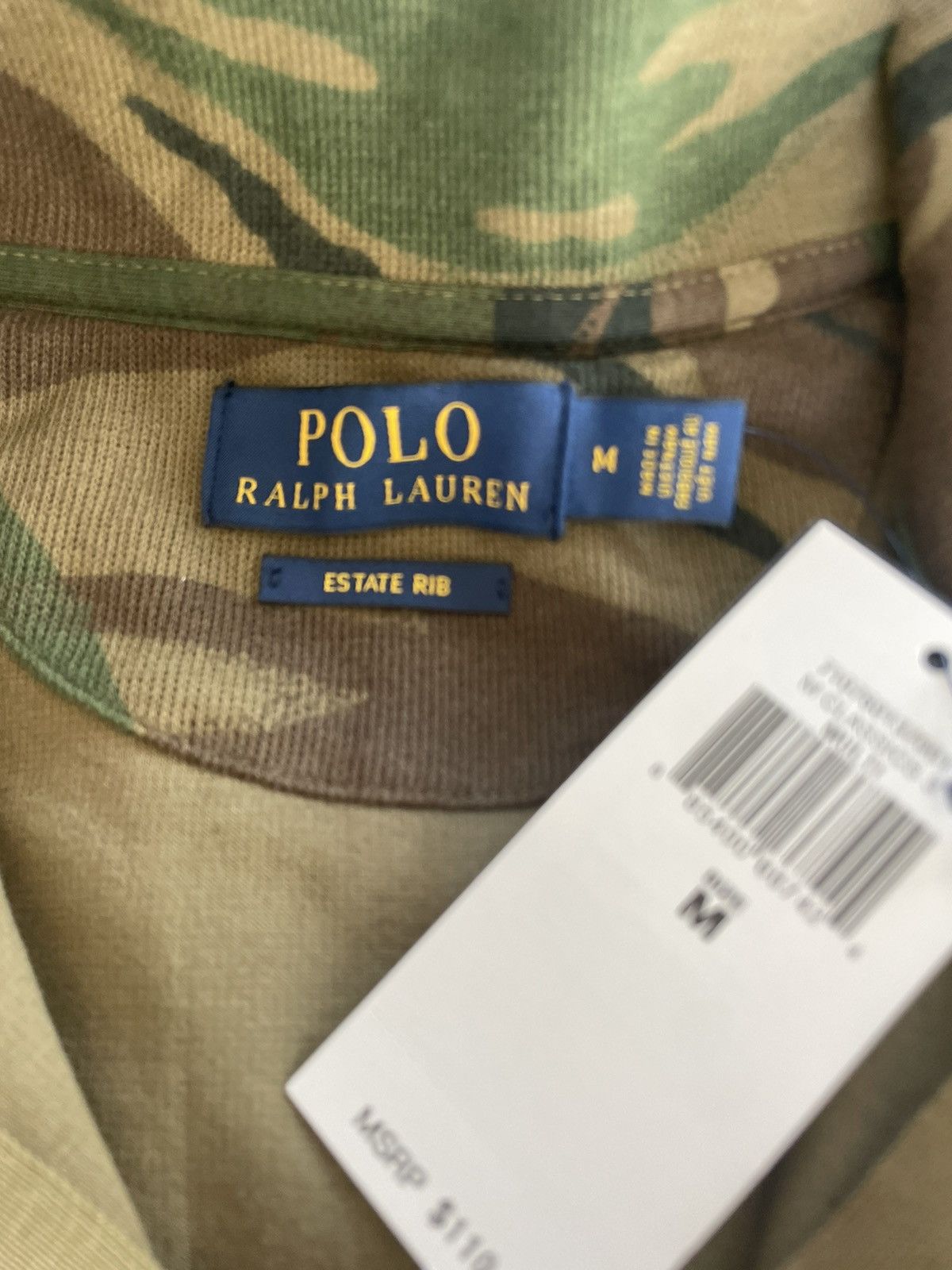 Polo Ralph Lauren POLO RALPH LAUREN SWEATER Mens MOCK NECK ZIP CAMO $110 Size US M / EU 48-50 / 2 - 5 Thumbnail