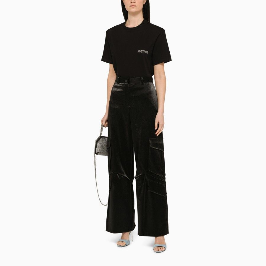 ROTATE o1d2blof0924 T-Shirt in Black Size S / US 4 / IT 40 - 2 Thumbnail