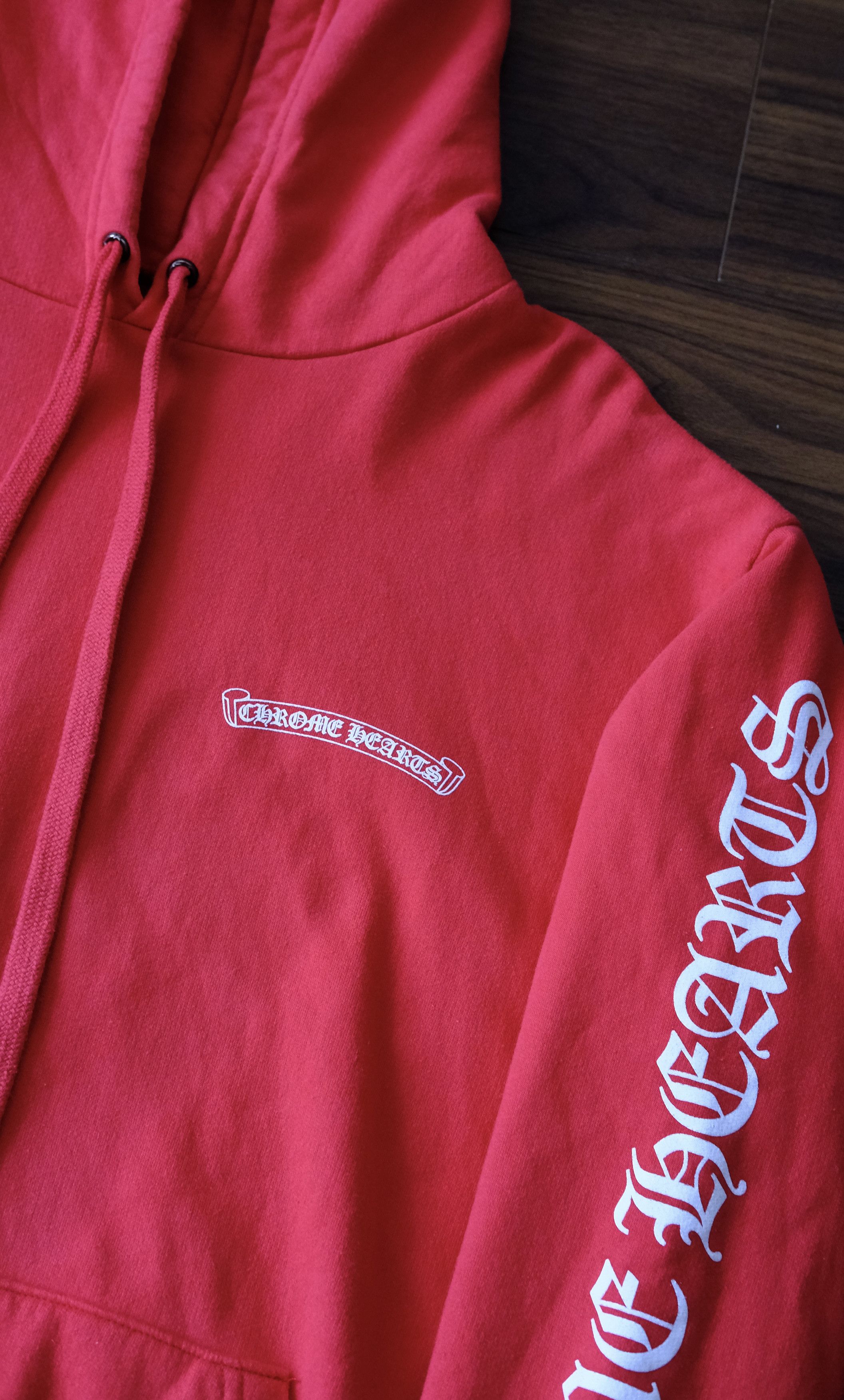 Chrome Hearts Chrome Hearts Scroll Logo Hoodie Red Size US M / EU 48-50 / 2 - 3 Thumbnail