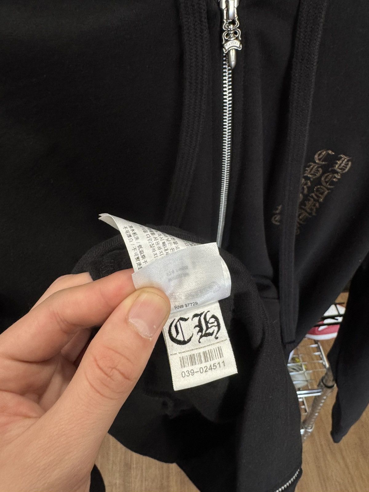 Chrome Hearts Chrome Hearts Vertical Logo Black Zip Up Size US M / EU 48-50 / 2 - 7 Thumbnail