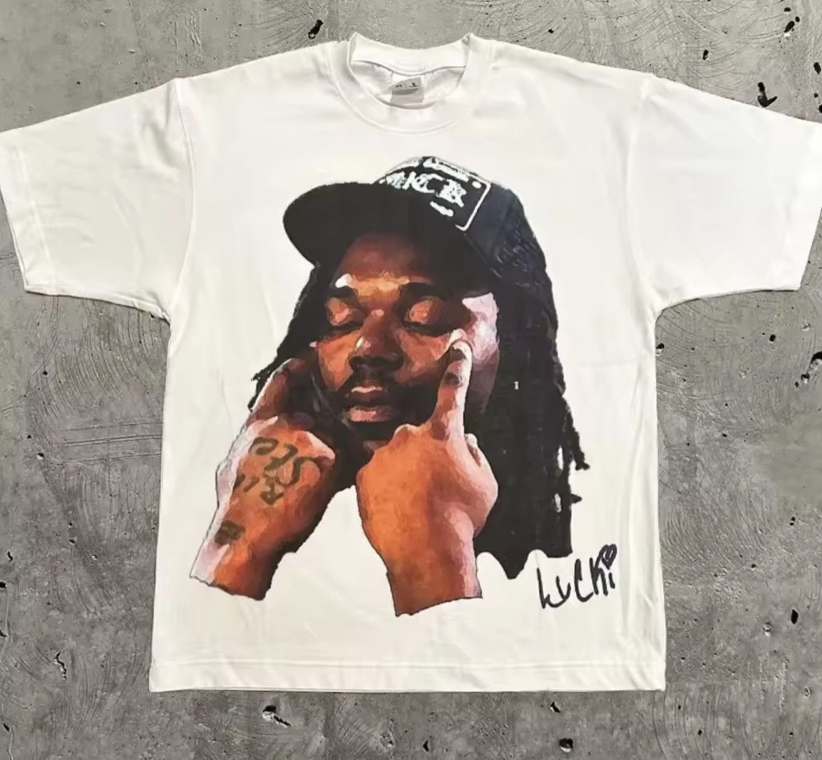 Japanese Brand Vintage America Rapper Lucki Graphic White T-Shirt Size US XL / EU 56 / 4 - 1 Thumbnail