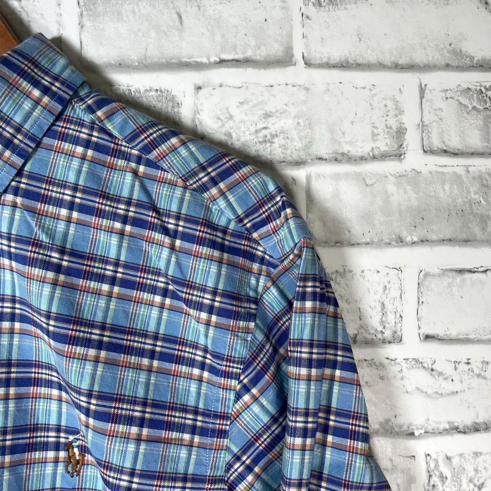 Ralph Lauren Ralph Lauren Slim fit Light Blue Plaid Long Sleeve Button-Up Shirt XL Mens Size US XL / EU 56 / 4 - 2 Thumbnail