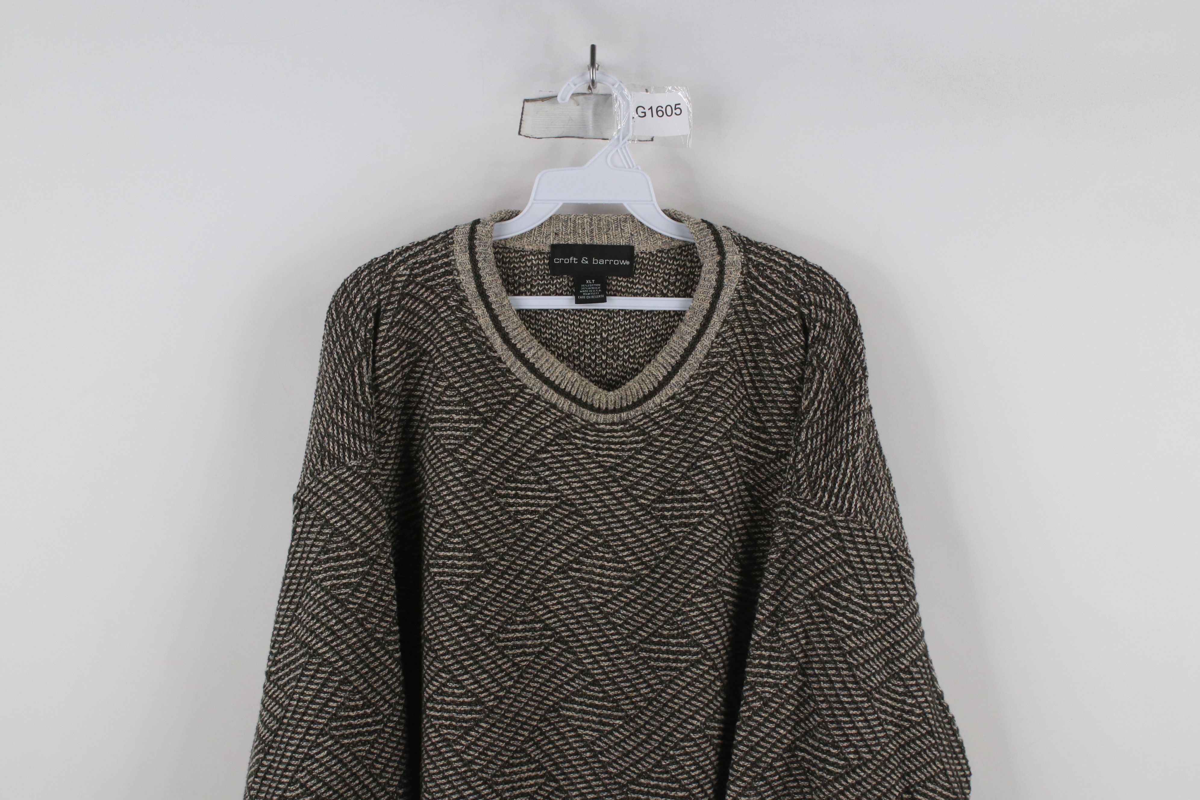 Vintage Vintage 90s Streetwear Cross Hatch Knit Dad Sweater USA Size US XL / EU 56 / 4 - 2 Thumbnail