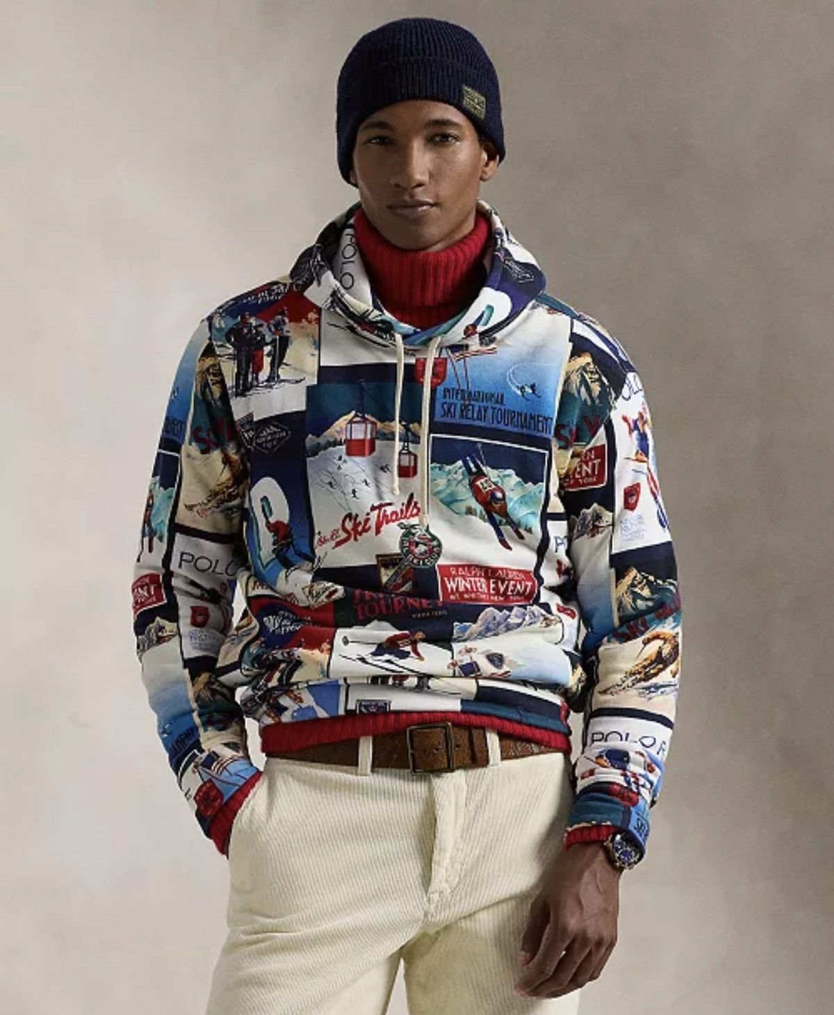 Polo Ralph Lauren Polo Ralph Lauren Ski-Patchwork Fleece Hoodie Medium Size US M / EU 48-50 / 2 - 12 Thumbnail