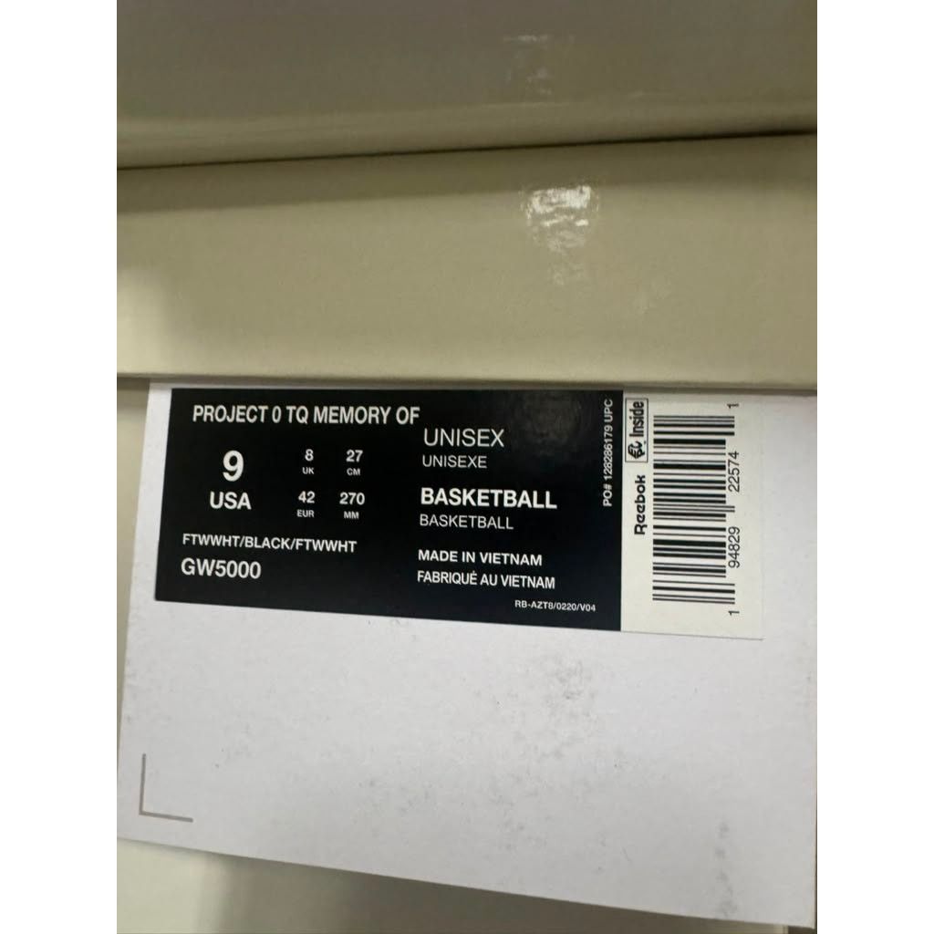 Maison Margiela × Reebok o1rshd1 Q:5 / Basketball Sneakers in White Size US 9 / EU 42 - 14 Thumbnail