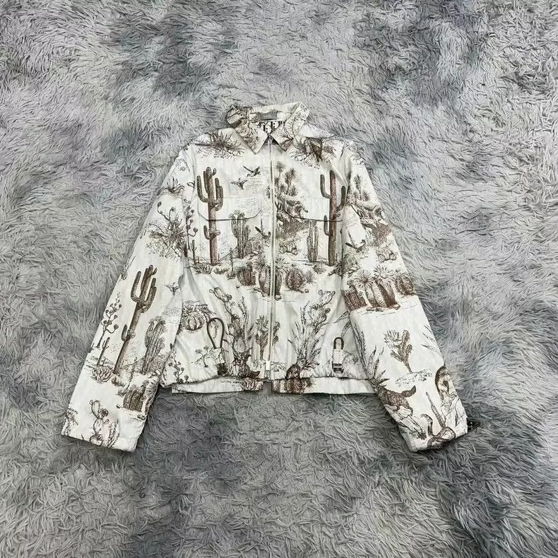 Dior Dior Zipper lapel cactus pattern printed jacket Size US S / EU 44-46 / 1 - 1 Thumbnail