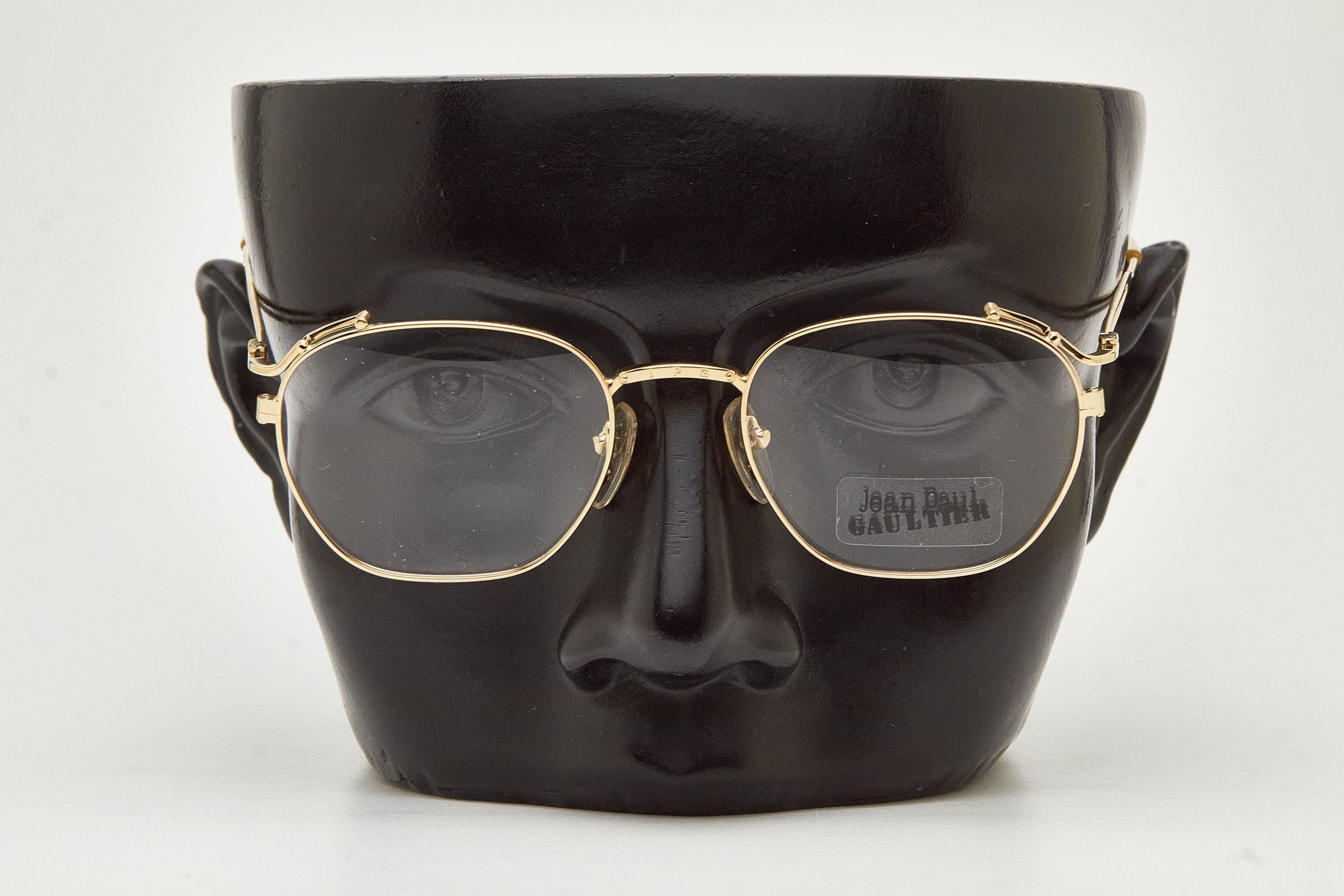 Jean Paul Gaultier Jean Paul Gaultier 55-3173 Gold Plated Oval Eyeglasses Size ONE SIZE - 3 Thumbnail
