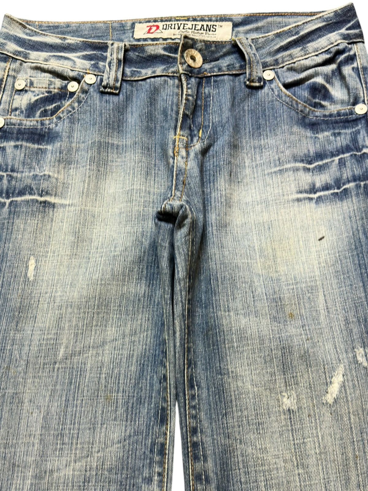 If Six Was Nine Vintage Drive Jeans Exotic Vintage Flare Grunge Denim Size US 30 / EU 46 - 2 Thumbnail