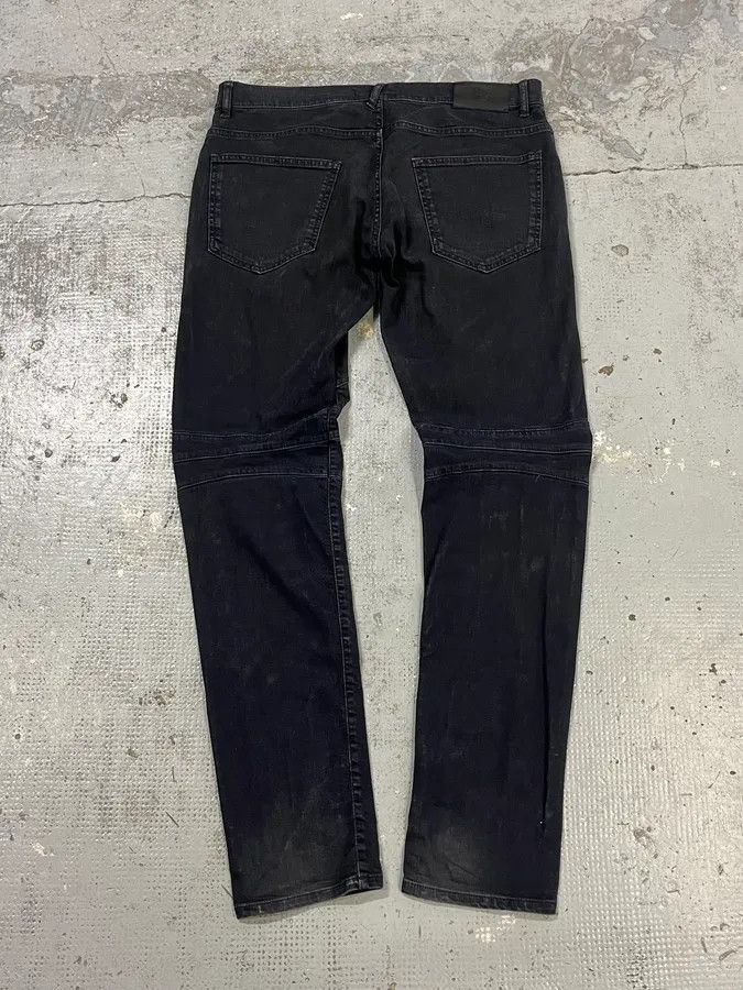 Pierre Balmain 2010s Pierre Balmain Black Biker Denim Jeans Size US 34 / EU 50 - 7 Thumbnail