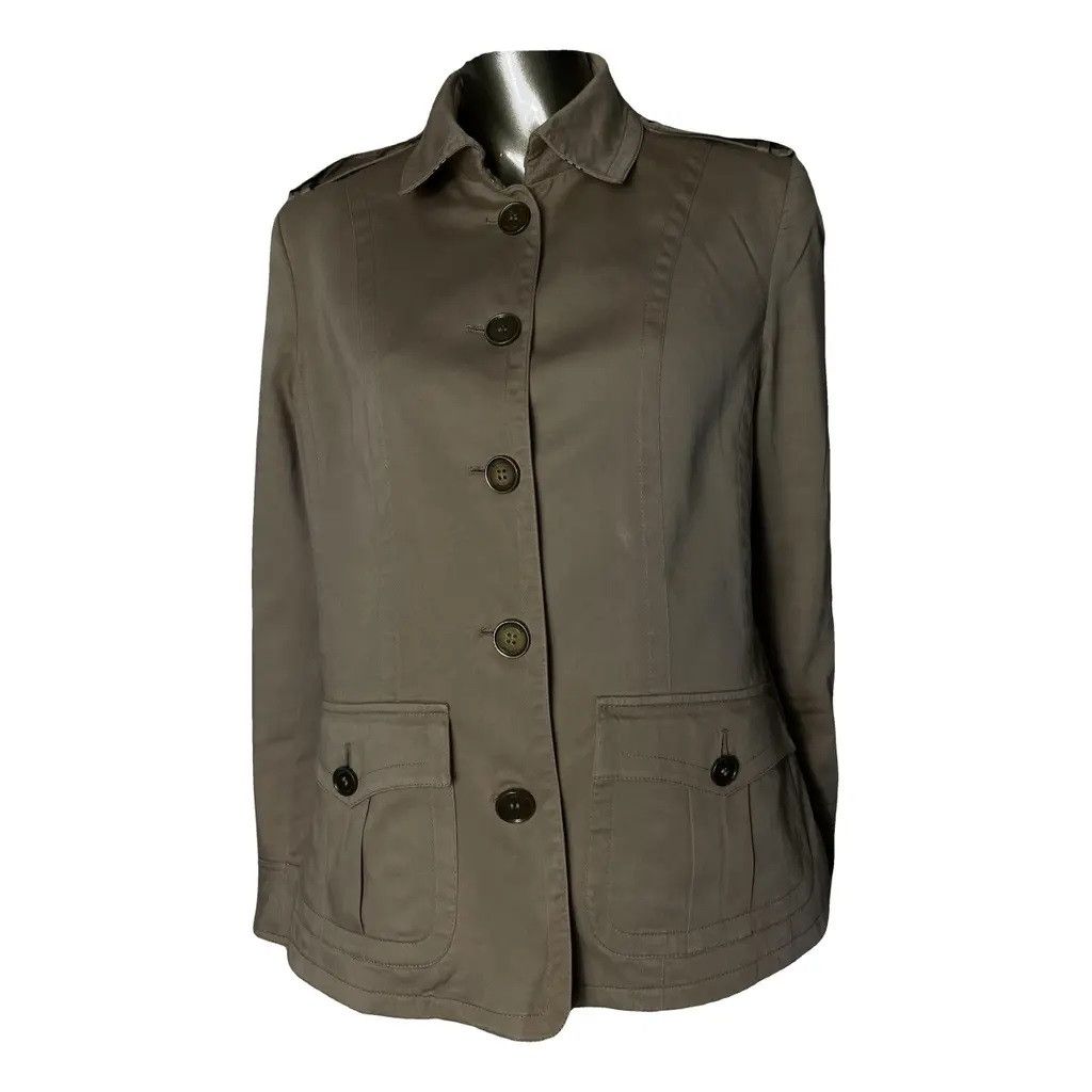 image of Burberry Short Coat in Beige, Women's (Size XL)