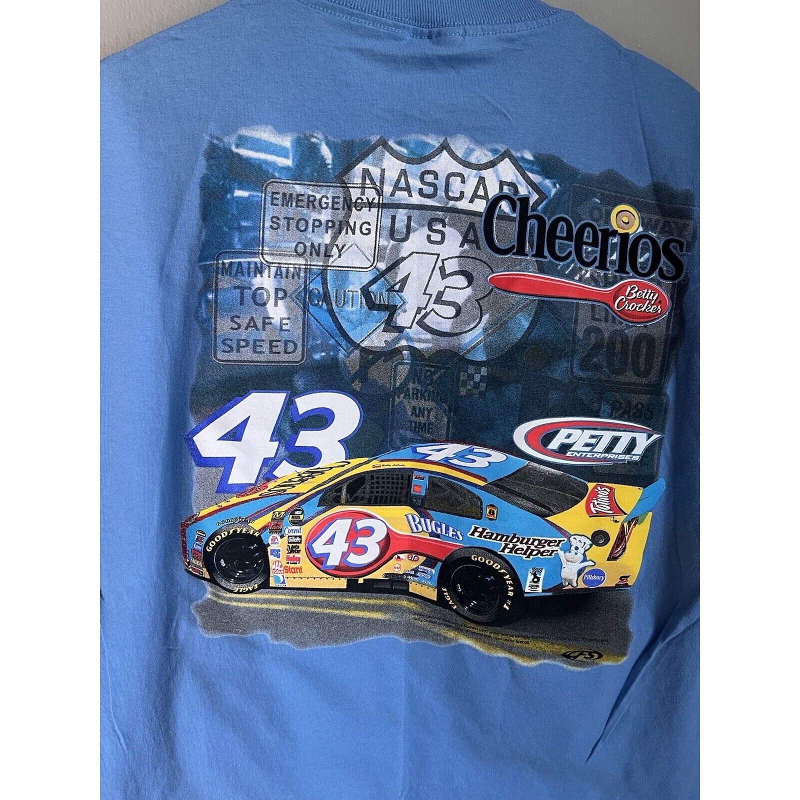 NASCAR VINTAGE NASCAR BOBBY LABONTE #43 CHEERIOS CHEX RACING TEE Size US L / EU 52-54 / 3 - 4 Thumbnail