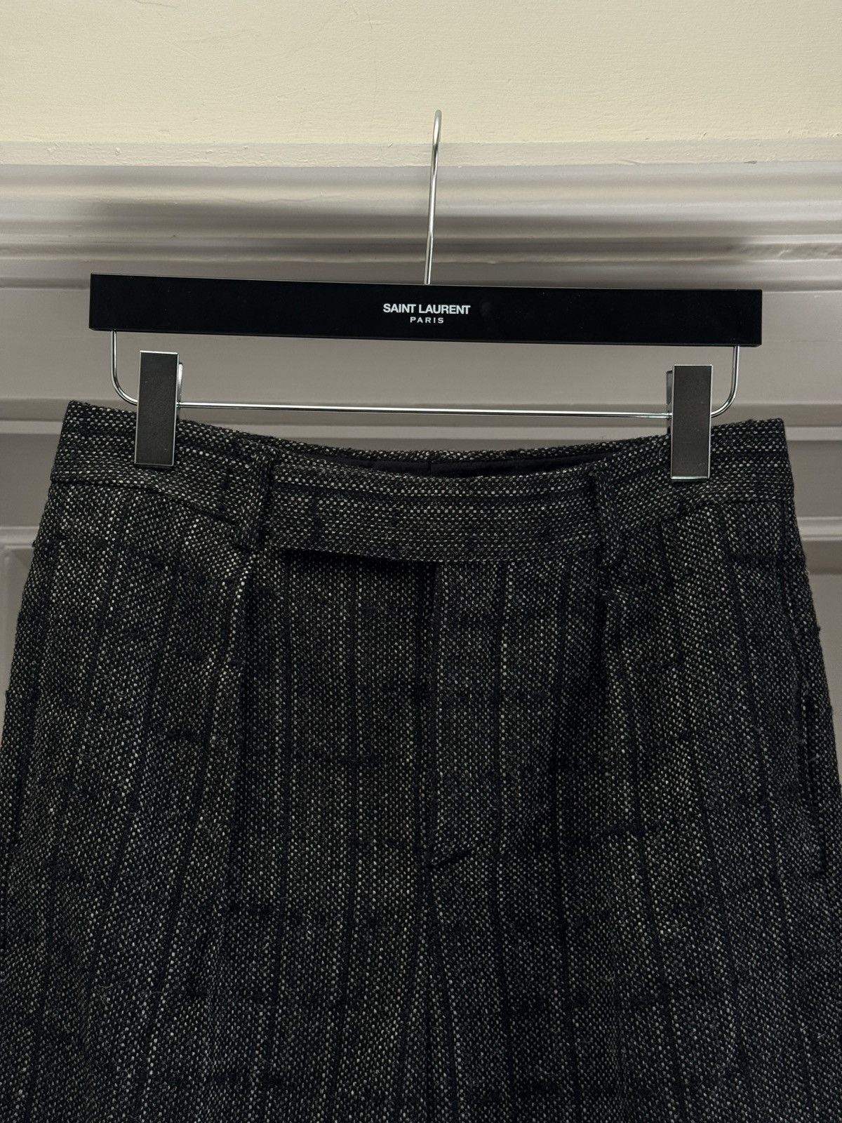 Saint Laurent Paris SAINT LAURENT Mens Black and White Wool Trousers IT 46 Size US 30 / EU 46 - 4 Thumbnail