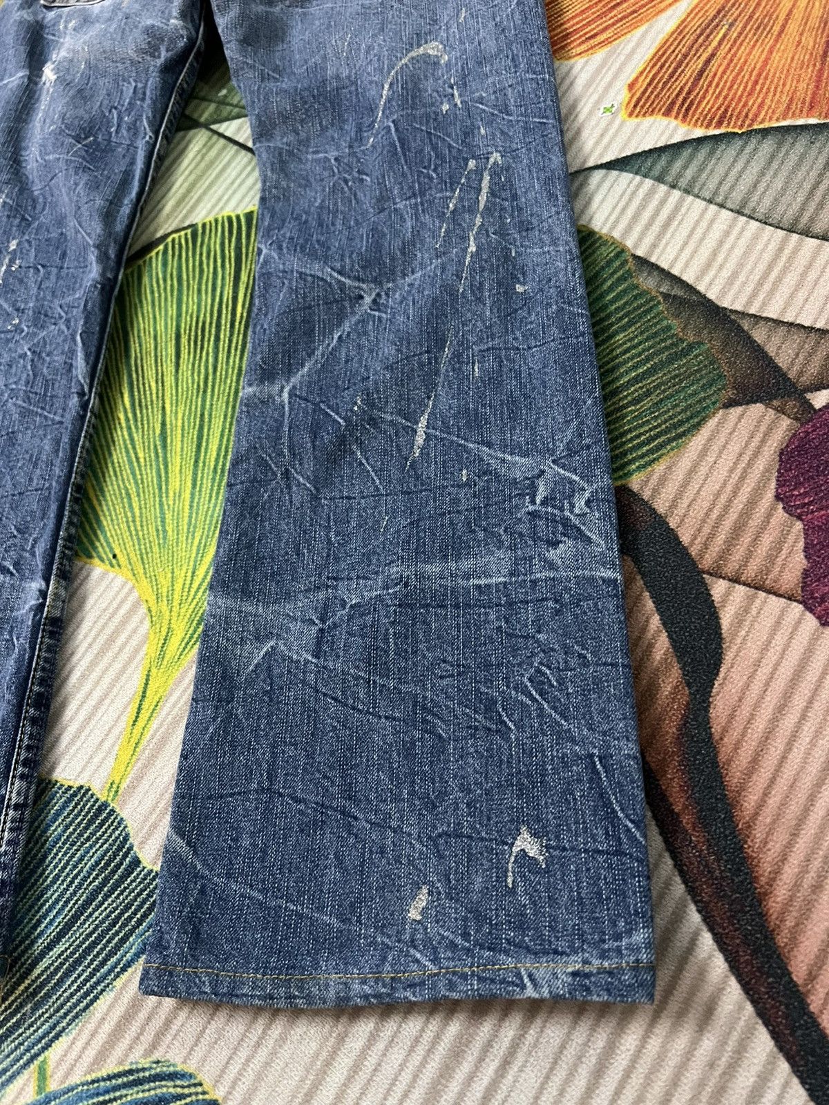Japanese Brand 💥Flare💥Japanese Unbrand Distressed Jean Size US 31 - 13 Thumbnail