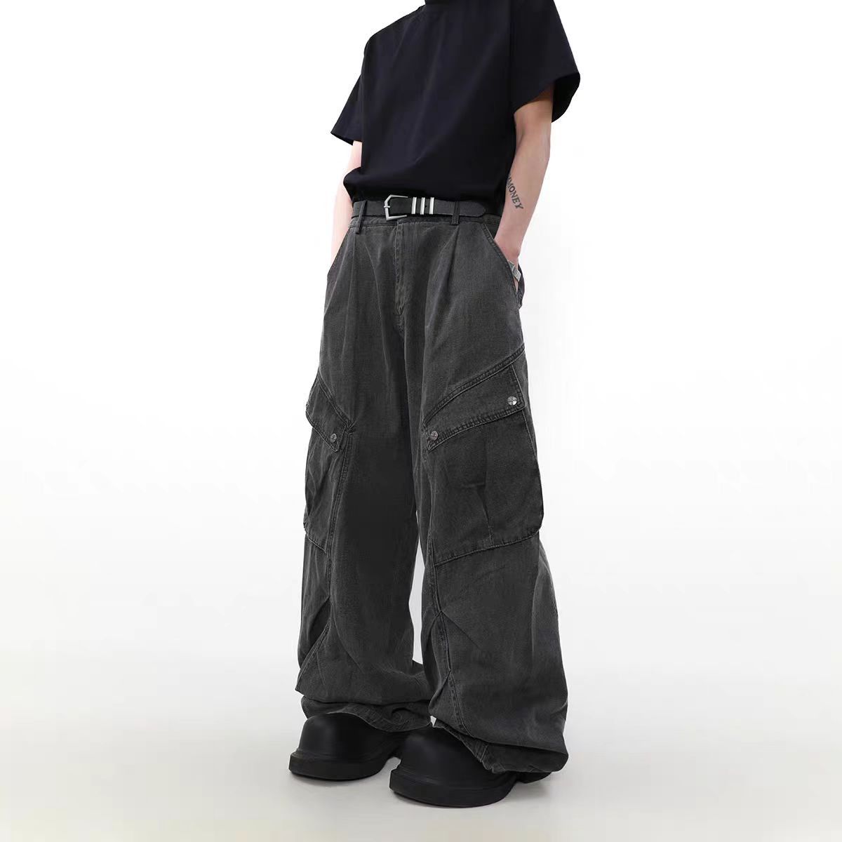 Japanese Brand × Vintage Straight Workwear High Street Loose Casual Pants Size US 30 / EU 46 - 2 Thumbnail