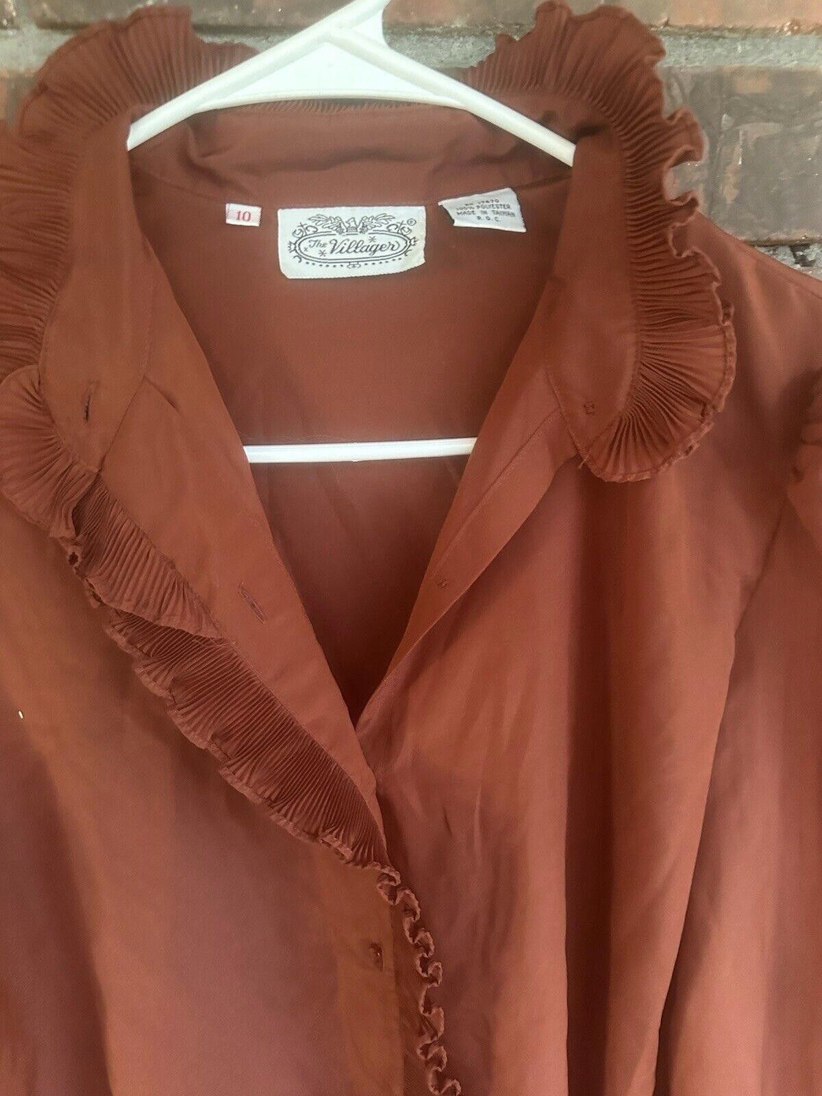 Designer vintage shirt size 10 womens career blouses 70s Villager Size L / US 10 / IT 46 - 5 Thumbnail