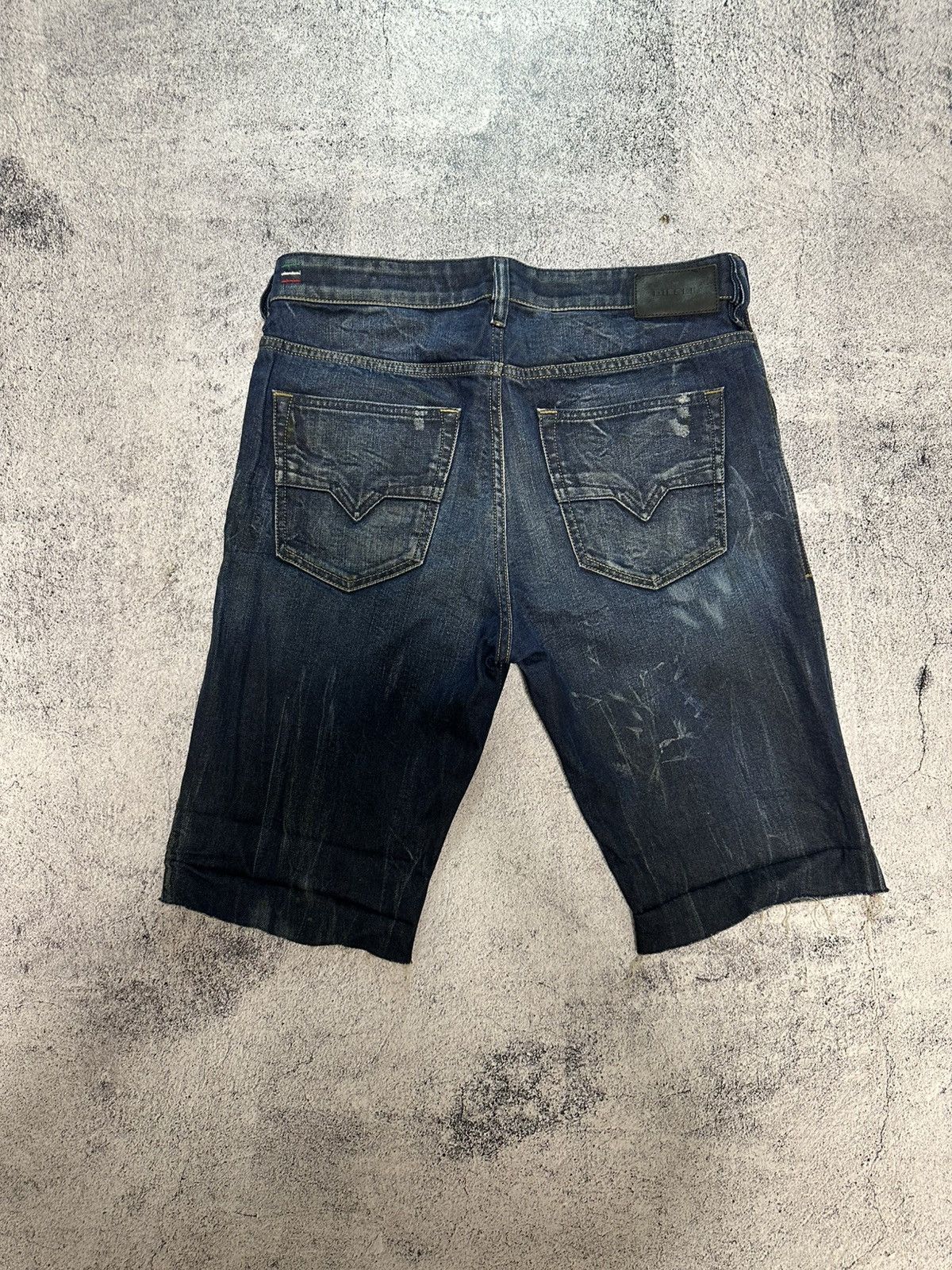 Diesel Vintage Diesel Cowhide Denim Shorts Made in Italy Size US 31 - 2 Thumbnail