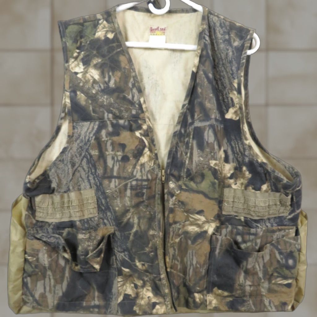 Vintage VTG Black Sheep Vest - Hunting Camo Overcoat, XL, Brown, Pockets, Zip Closure, Button Accents, Machine Washable, Fall Winter, Men Size US XL / EU 56 / 4 - 1 Thumbnail