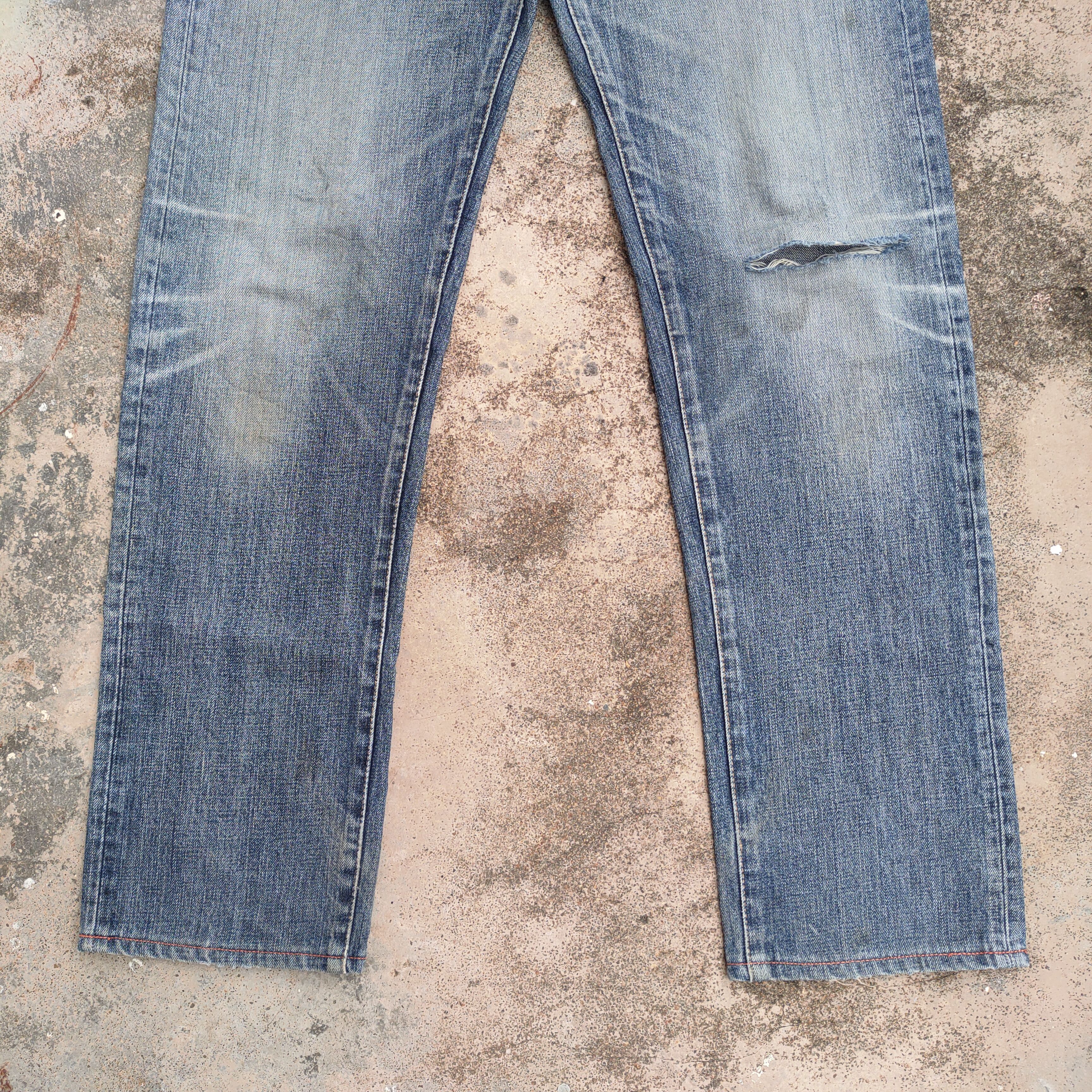 Burgus Plus W33 Vintage Burgus plus ripped faded jeans denim pants Size US 33 - 3 Thumbnail