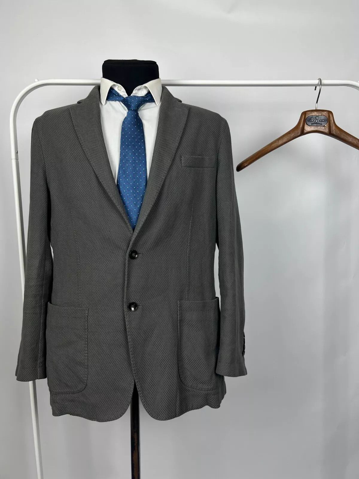 Brooks Brothers Brooks Brothers Milano Fit Half-Lined Knit Cotton Blazer Size 46R - 1 Thumbnail