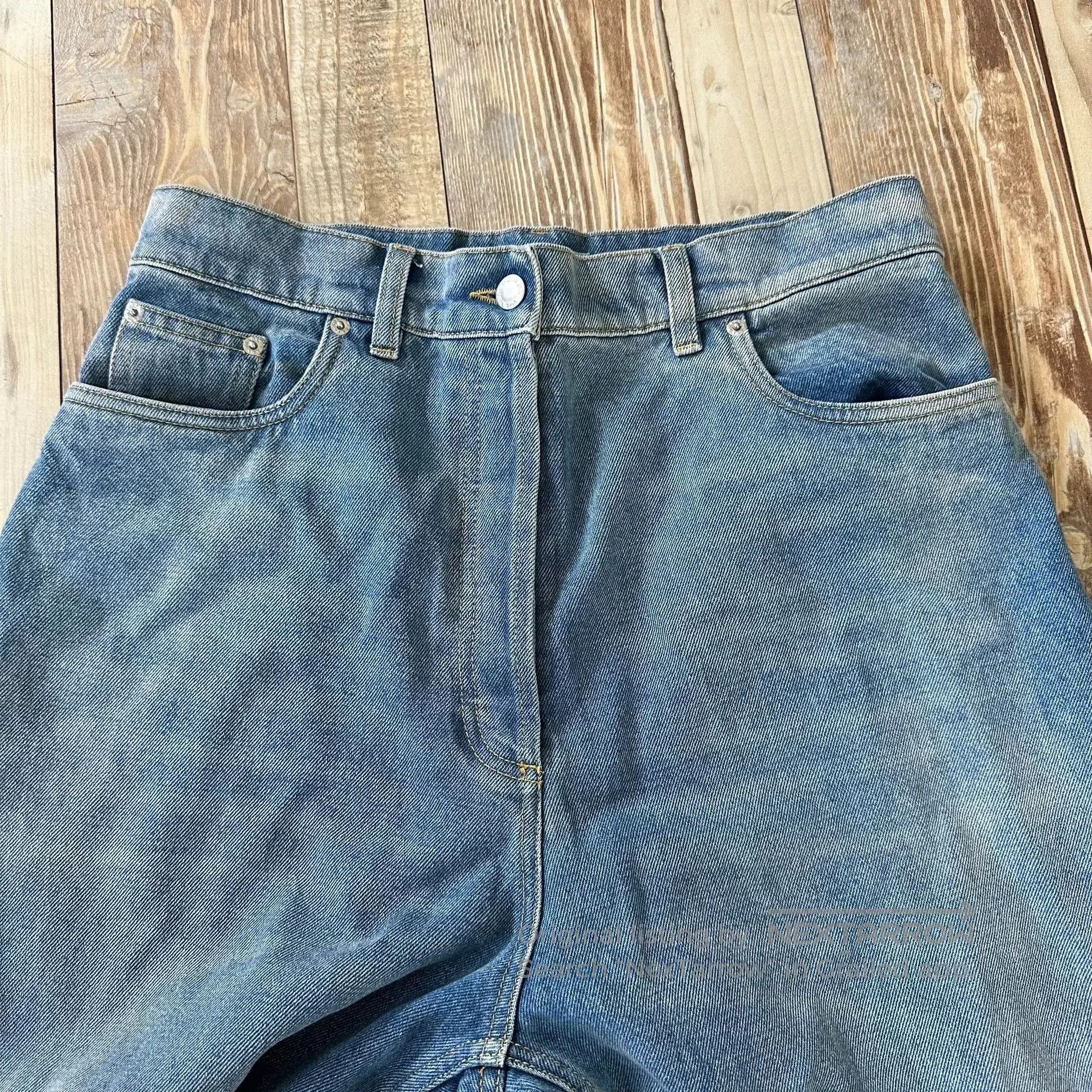 Prada Prada Blue Triangle Logo Washed Jeans. Size US 30 / EU 46 - 3 Thumbnail