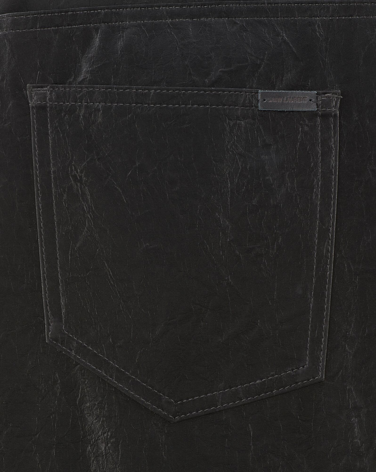 Saint Laurent Paris o1s1wg111124 Long Extreme Baggy Jeans in Crinkle in Black Size 28" / US 6 / IT 42 - 4 Thumbnail