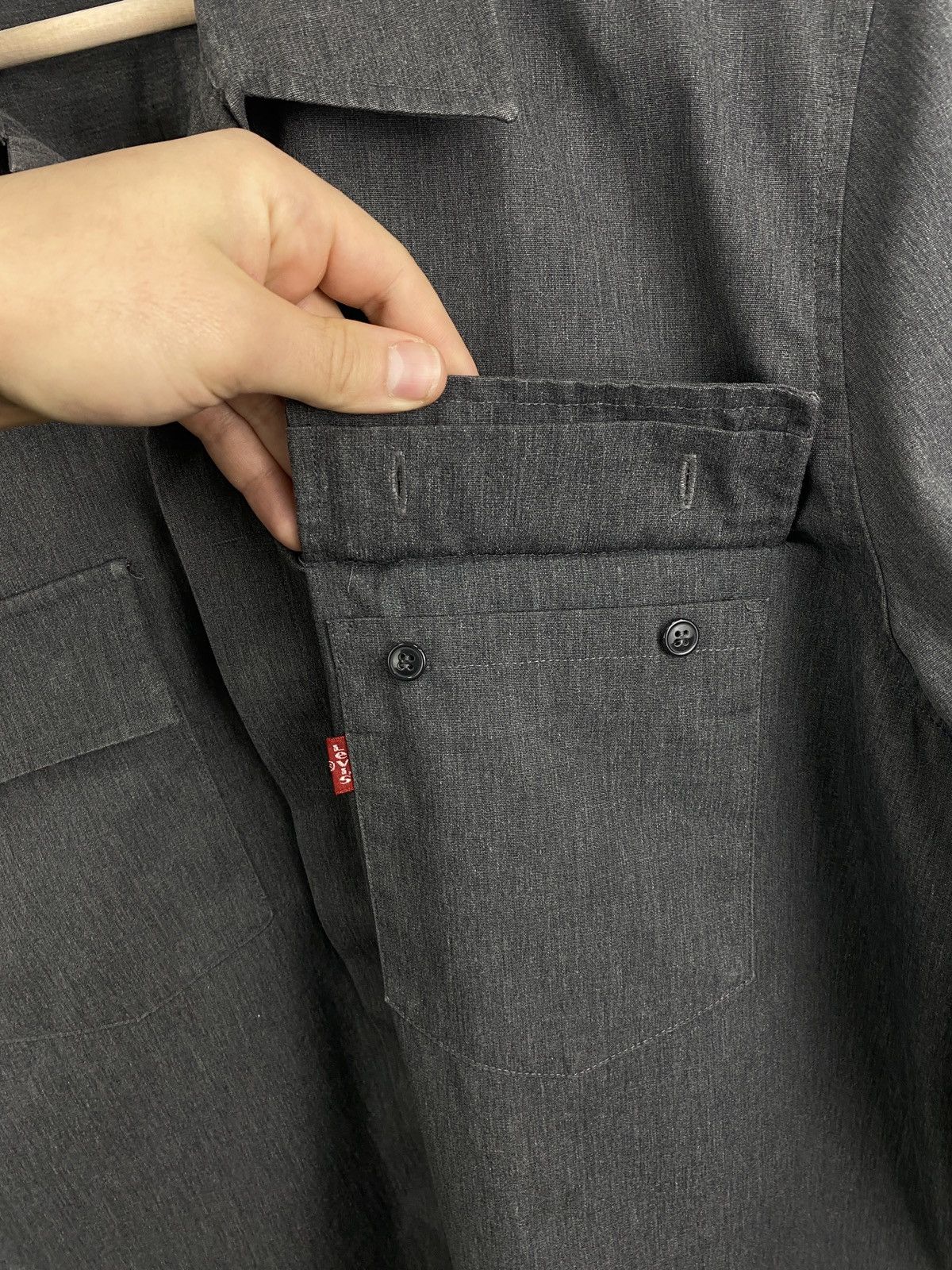 Levi's 🇺🇸 Vintage 90s Levi’s Sta Prest Shirt Retro Rare Hype Y2K Size US L / EU 52-54 / 3 - 7 Thumbnail