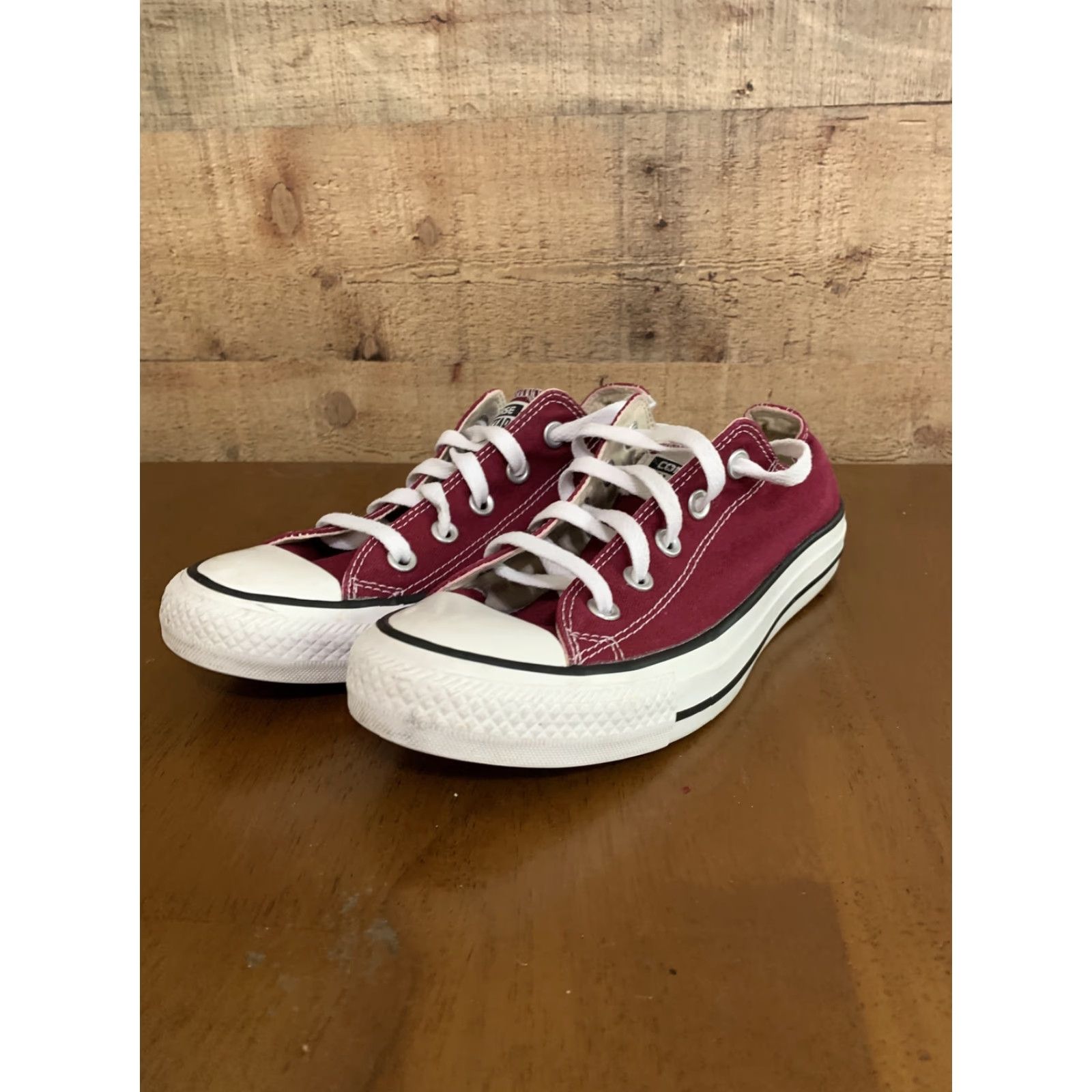 Converse Converse All-Star Sneakers Unisex Adults White US Size 6 USA Chuck Chuck Taylor Converse All Star BurgundyChucks Men’s 4/Women’s 6 Size US 6 / IT 36 - 2 Thumbnail