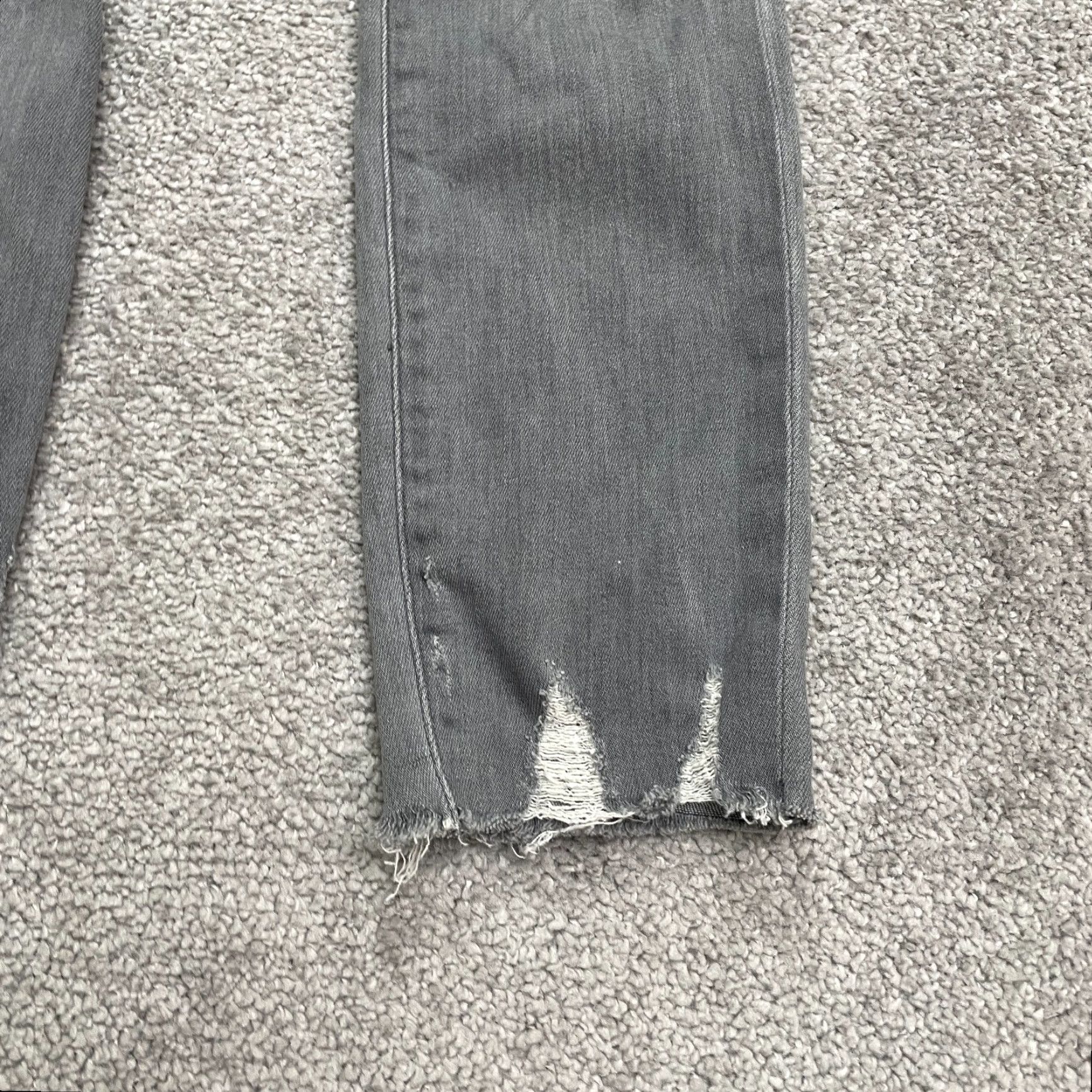 J Brand VINTAGE J Brand Alana High Rise Cropped Distressed Denim Jeans Womens 25 Gray Stretch 90s City Grunge Size 42" / US 20 - 4 Thumbnail