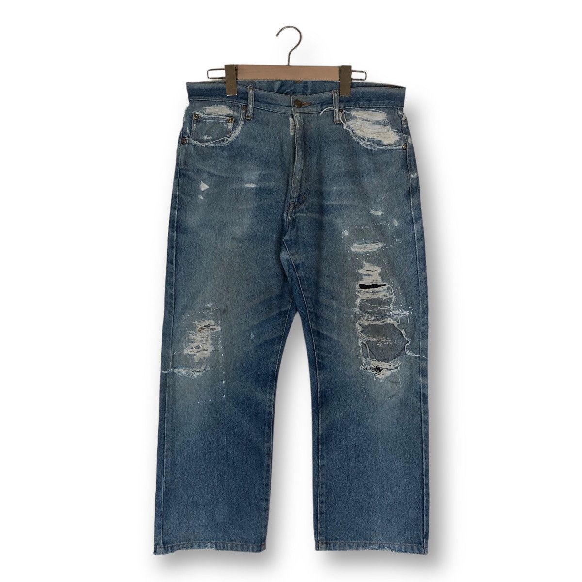 Vintage Vintage 90s Distressed Denim Jeans Size US 34 / EU 50 - 1 Thumbnail