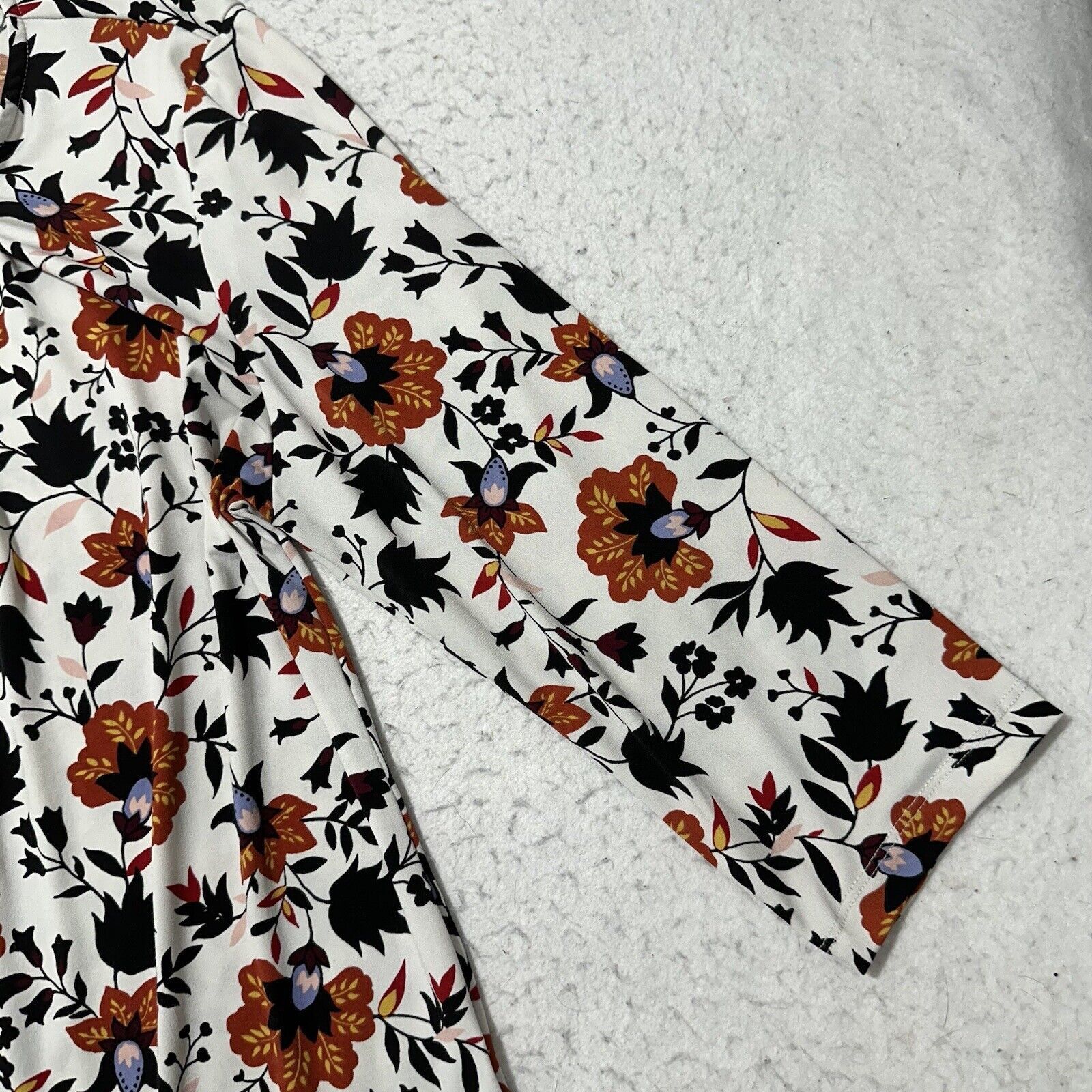 Liz Claiborne Liz Claiborne XL White Floral Long Sleeve Pullover Blouse Size XL / US 12-14 / IT 48-50 - 5 Thumbnail