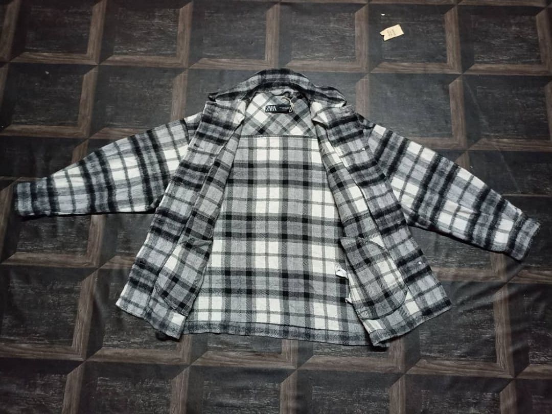 Flannel × Zara Zara Wool Flannel Style Button Jacket Size M / US 6-8 / IT 42-44 - 5 Thumbnail