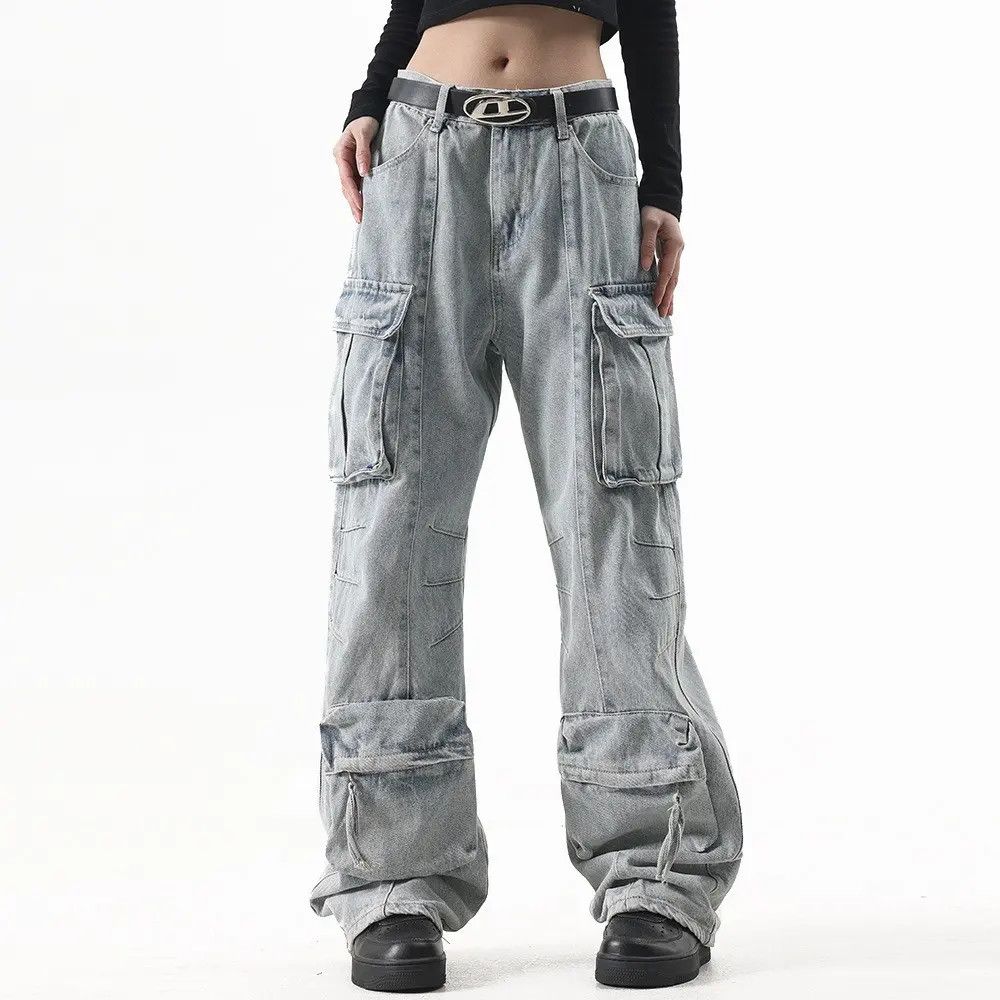 Japanese Brand × Jean Blue Cargo Denim Jeans Size US 34 / EU 50 - 2 Thumbnail